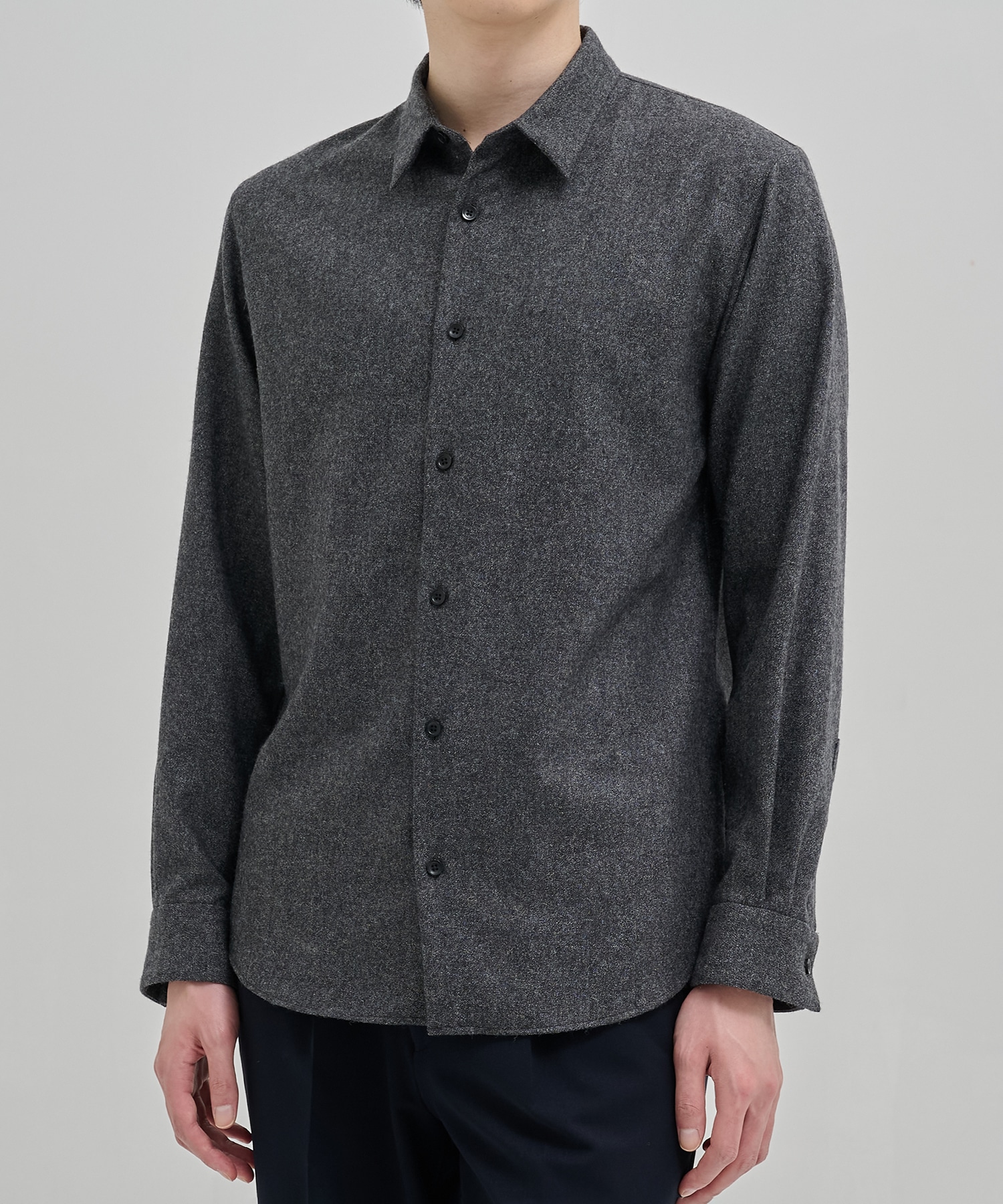 〈残りわずか｜再入荷なし〉SOFT TWEED レギュラーカラーシャツ