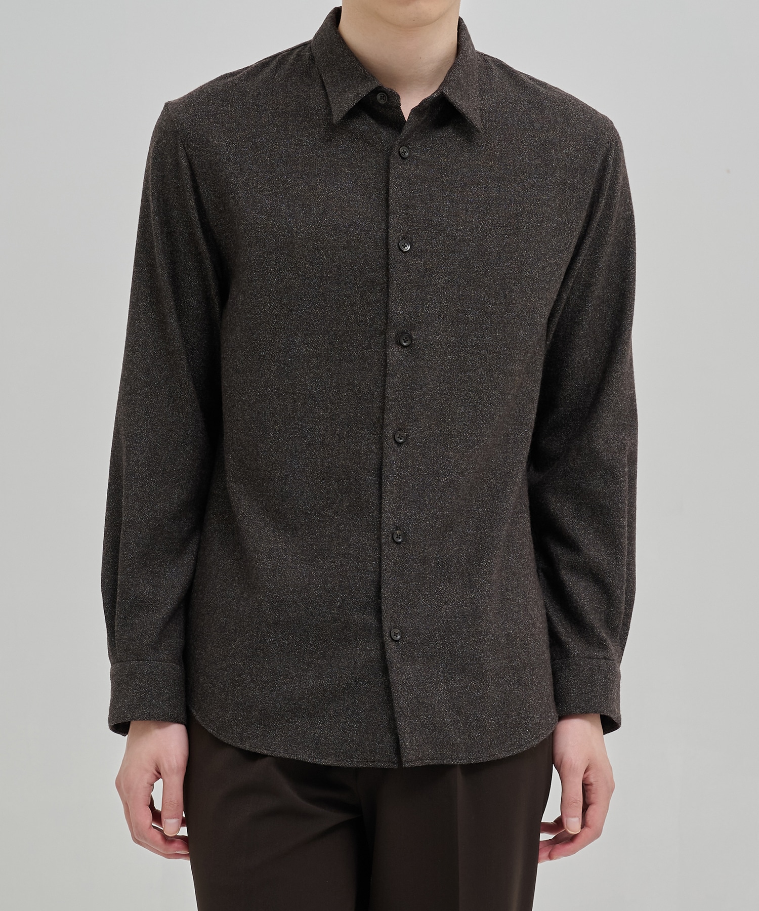 〈残りわずか｜再入荷なし〉SOFT TWEED レギュラーカラーシャツ