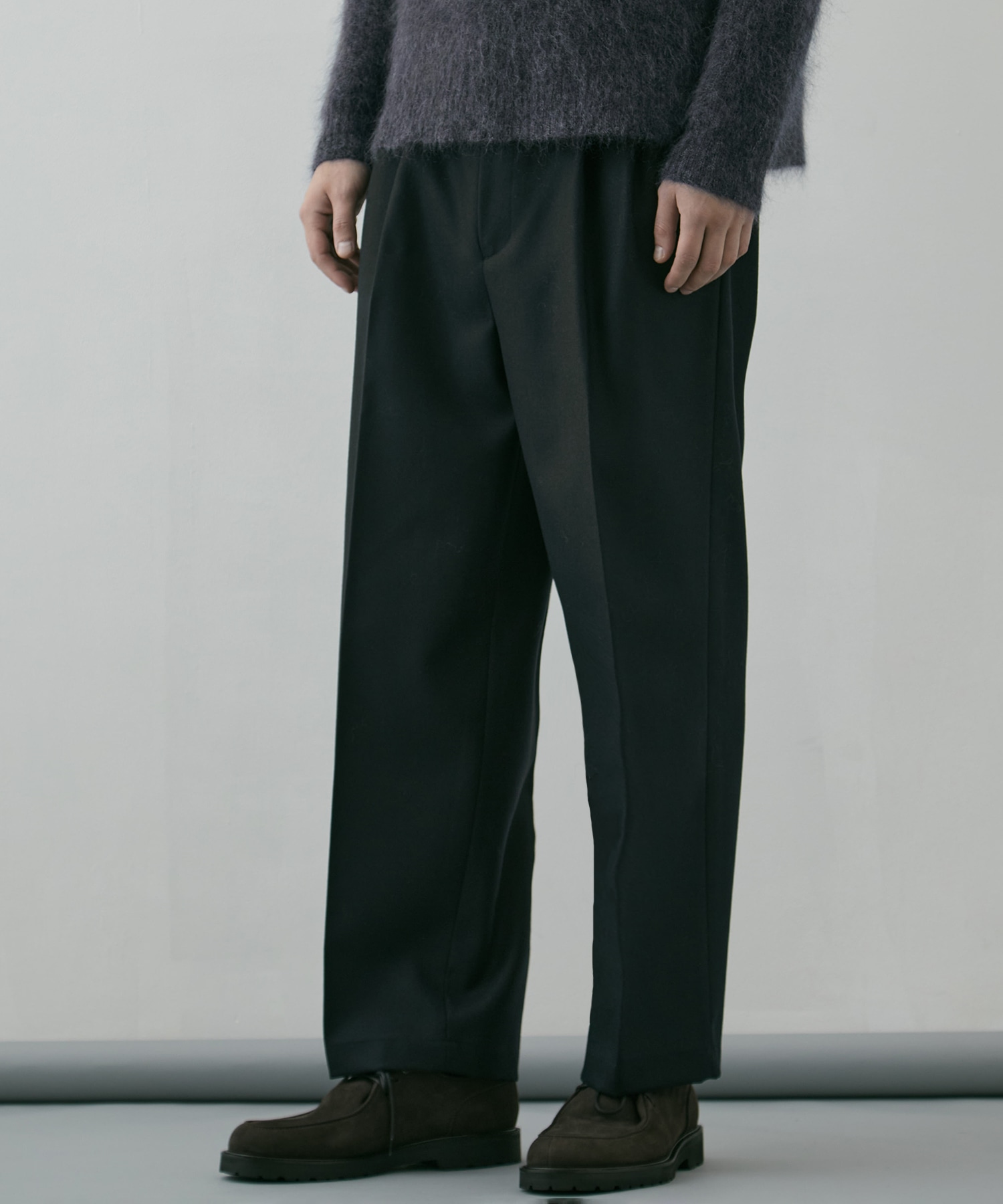 ZQ HARD FLANNEL 2タックワイドストレートパンツ