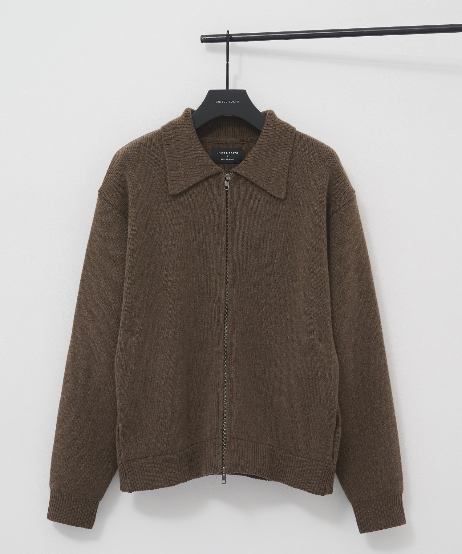 CASHMERE ニットジップブルゾン