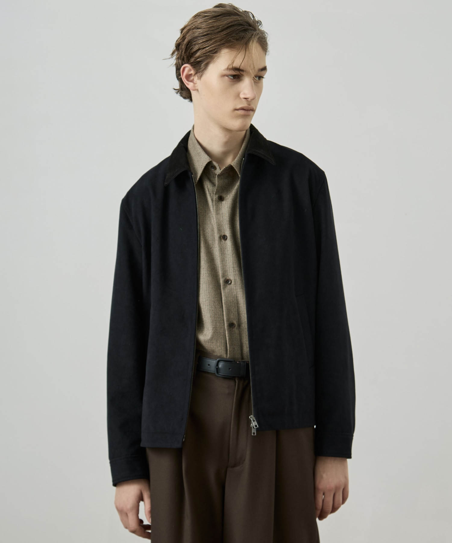 MICRO SUEDE ジップブルゾン