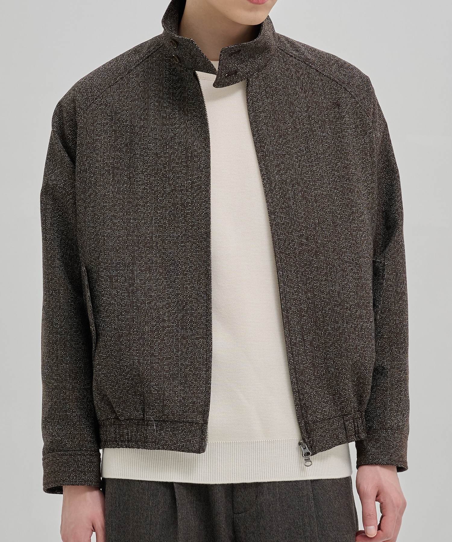 〈残りわずか｜再入荷なし〉シェットランドウール ハリントンジャケット