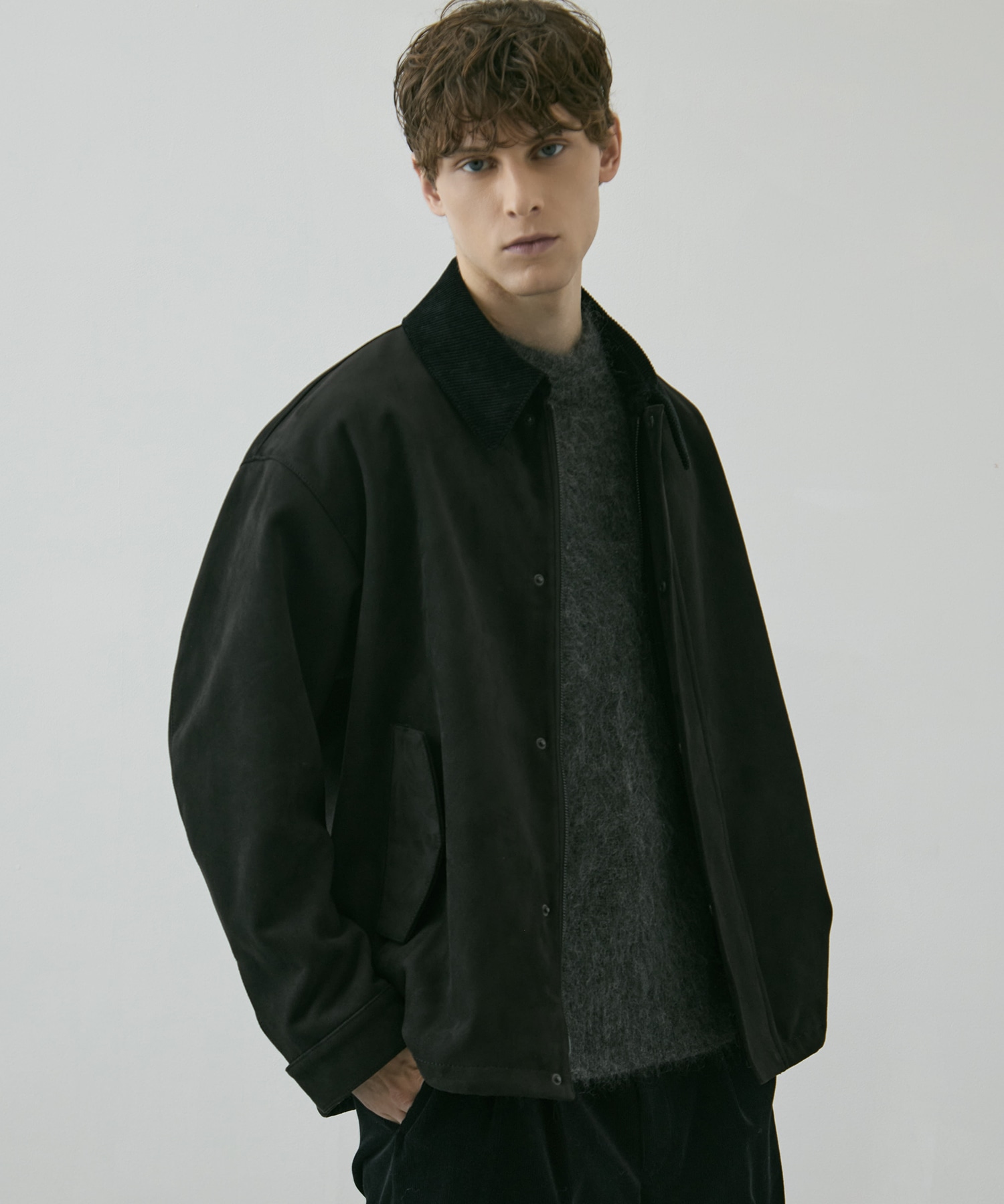 〈WEB限定｜先行予約〉LEATHER TEX SUEDE HUNTING JACKET