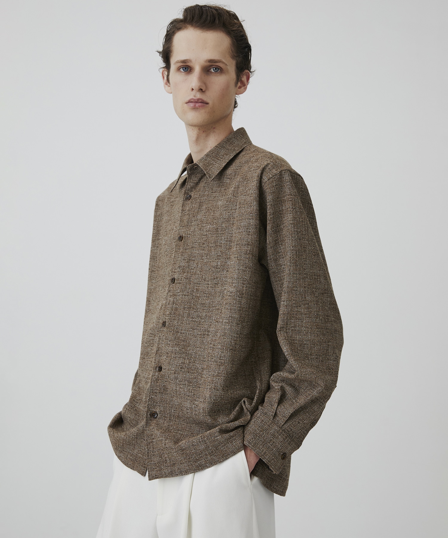 ライトツイード ロングスリーブシャツ