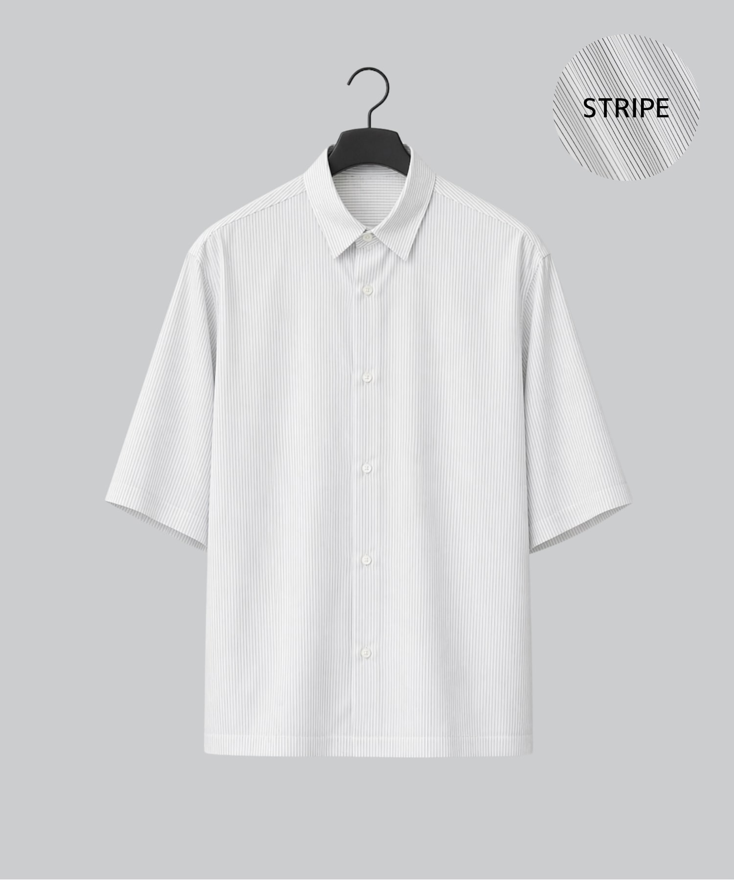 〈WEB限定〉DRY RAYON ストライプショートスリーブシャツ