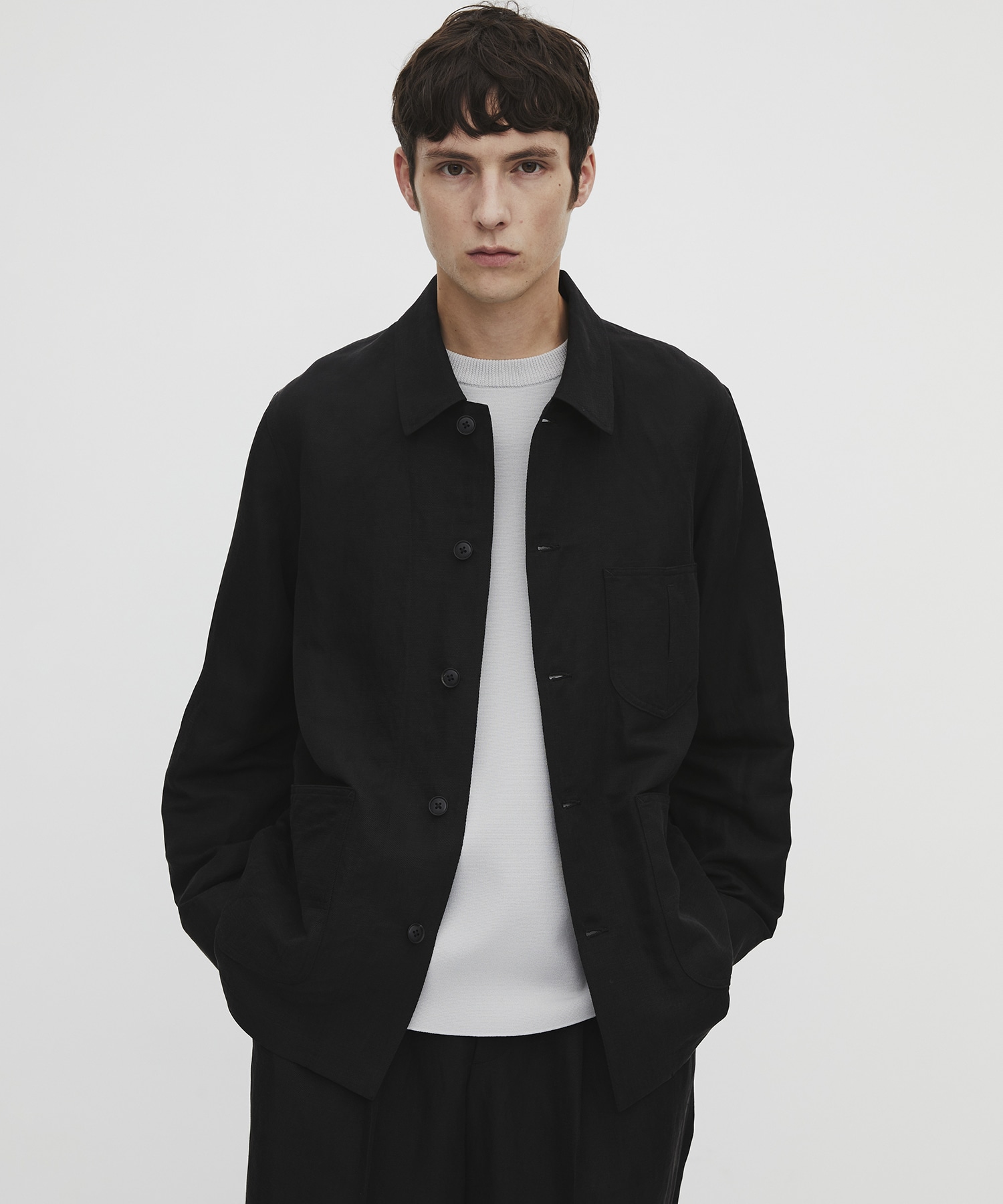 〈残りわずか｜再入荷なし〉VINTAGE SILK LINEN カバーオール