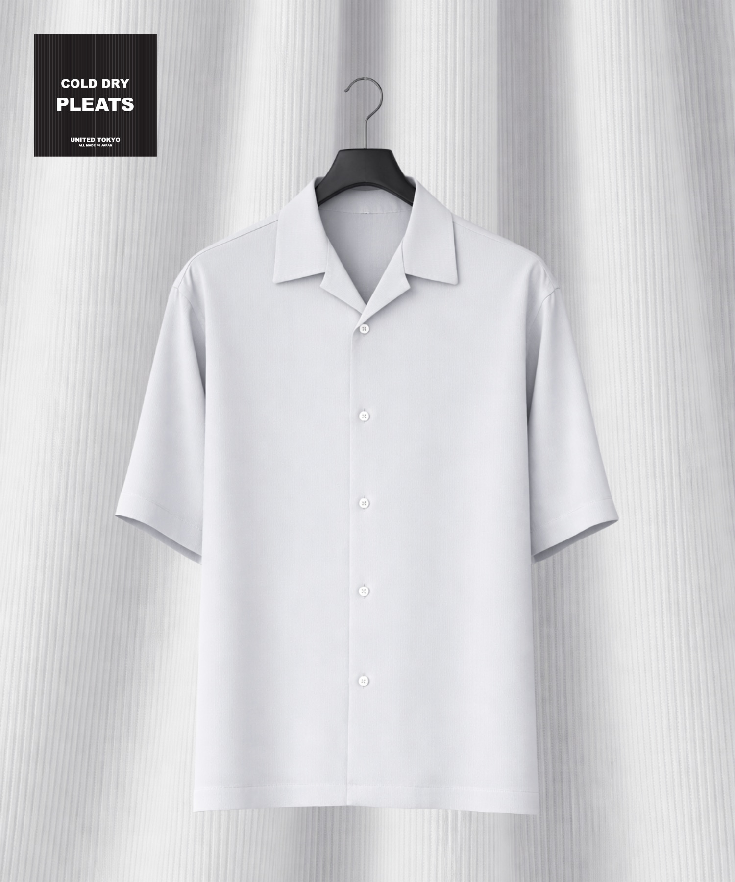COLD DRY PLEATS オープンカラーシャツ
