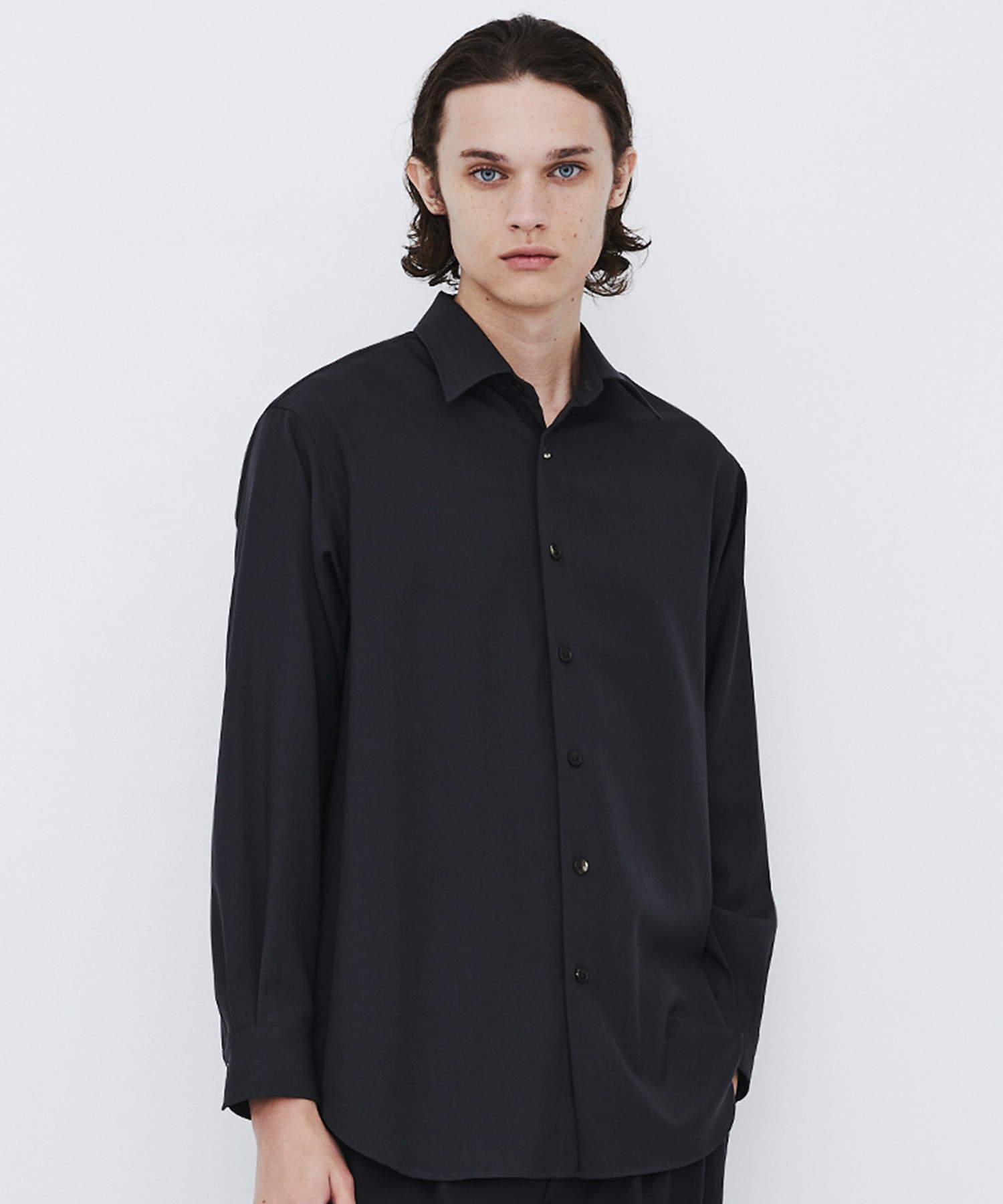 〈残りわずか｜再入荷なし〉Super 120's WOOL SERGE LS SHIRT