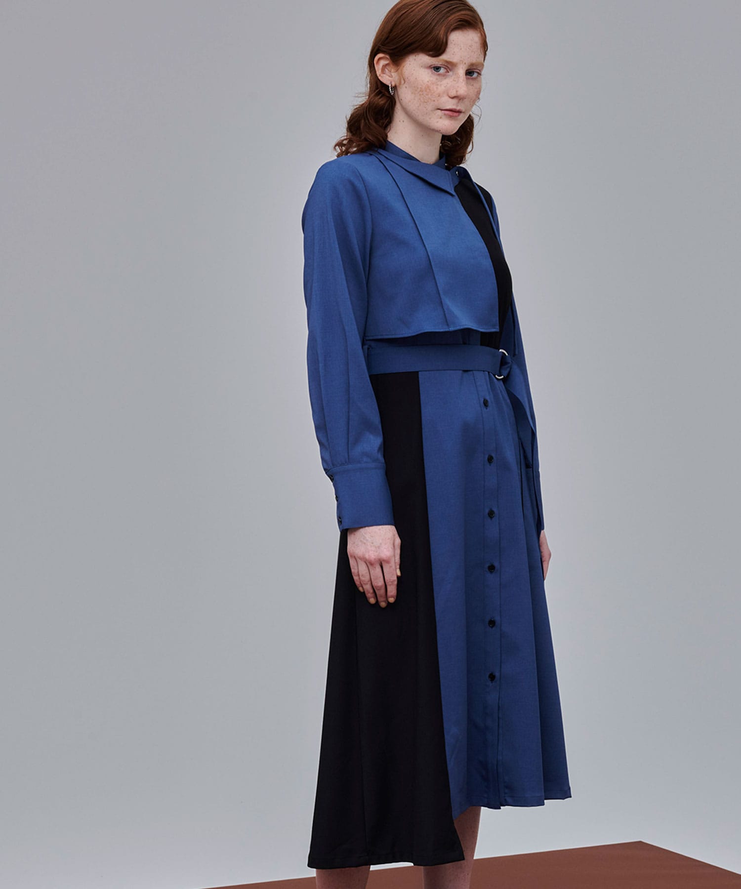 シェルターブロッキングワンピース 1 Blue Womens United Tokyo Online Store