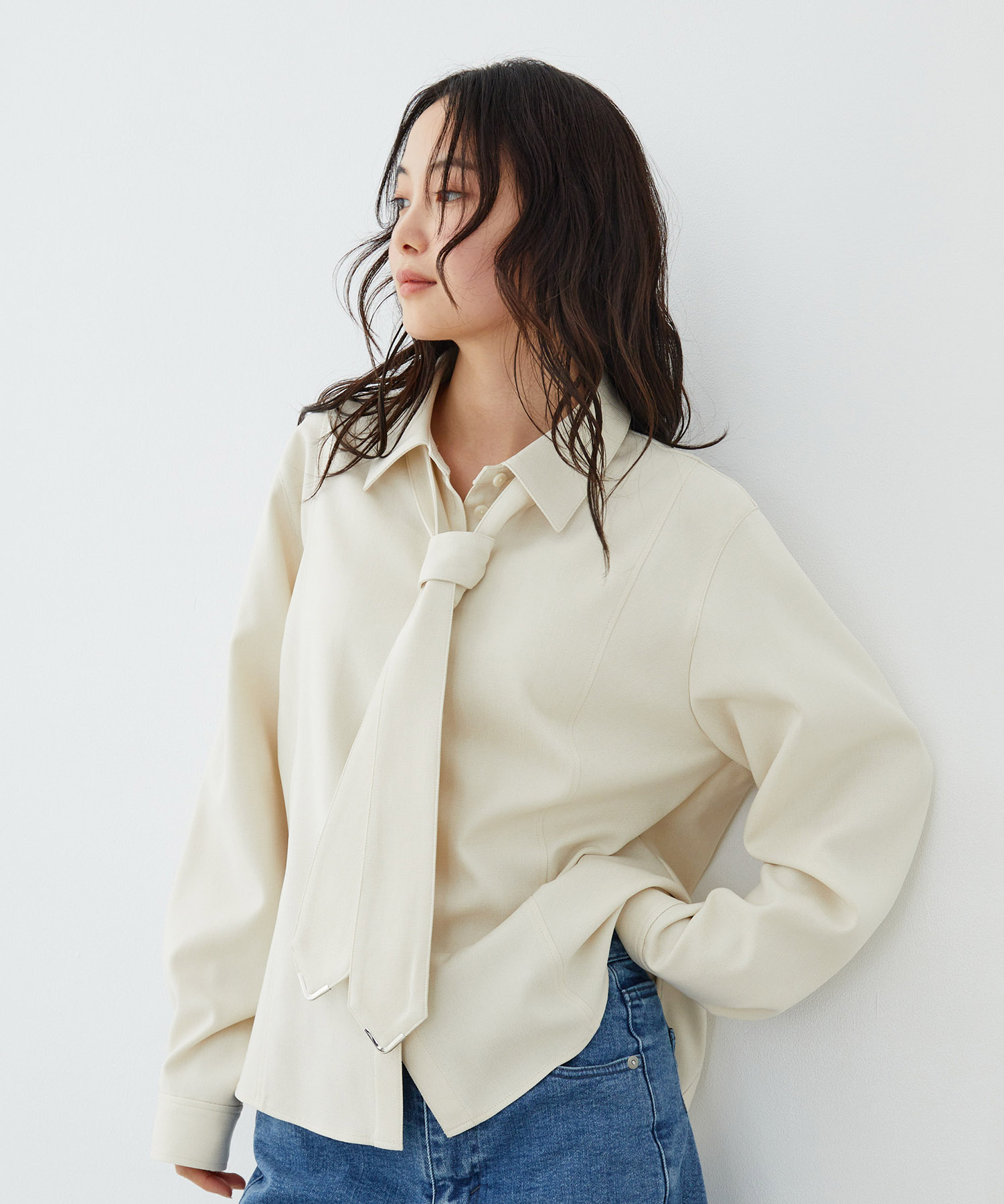 コーナーチップボウタイシャツ