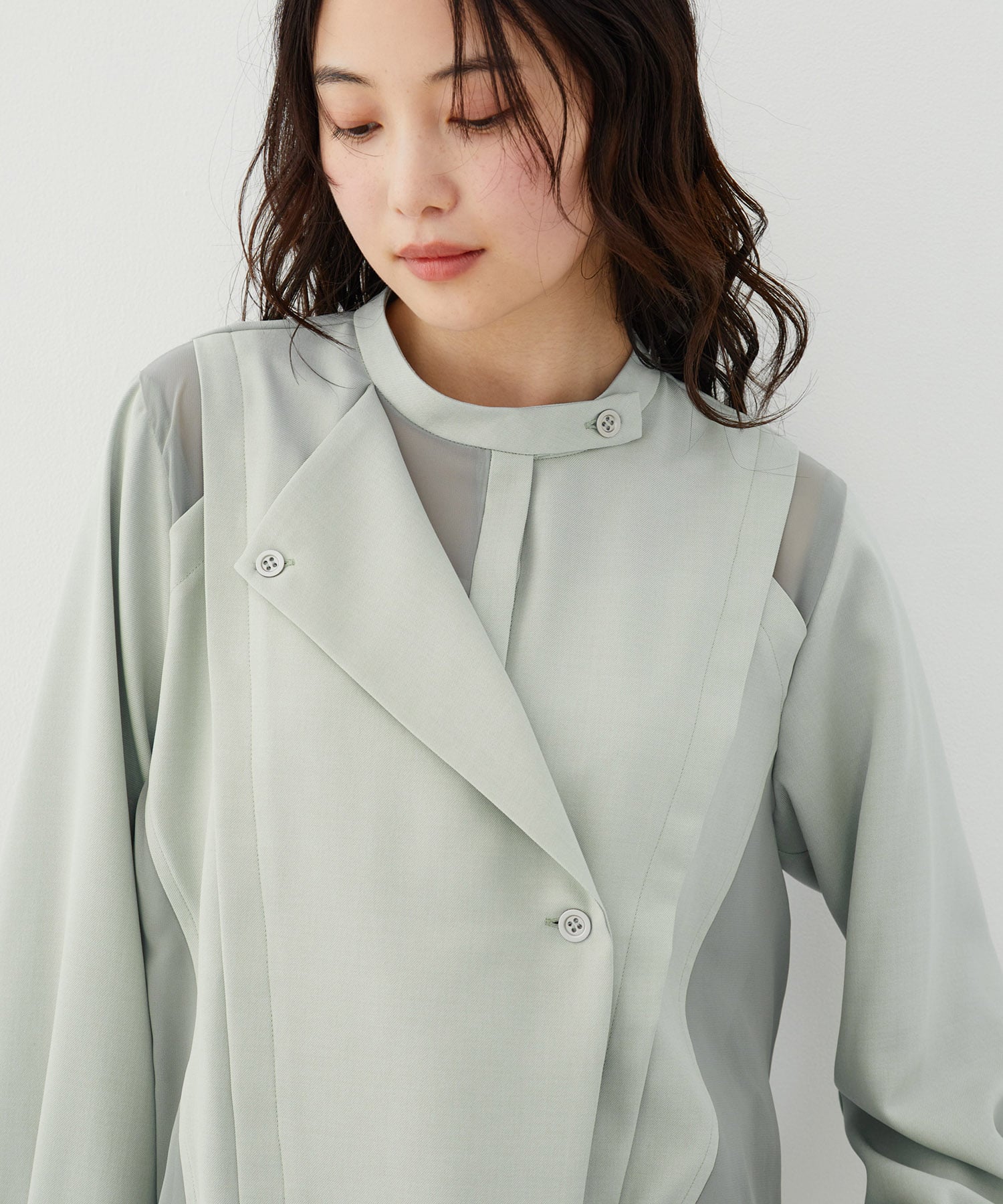 【限定30着｜WEB限定カラー】シアーレイヤーブラウス