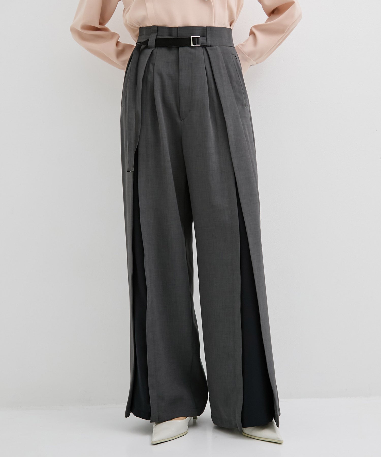 【セットアップ対応】ラップレイヤーワイドパンツ