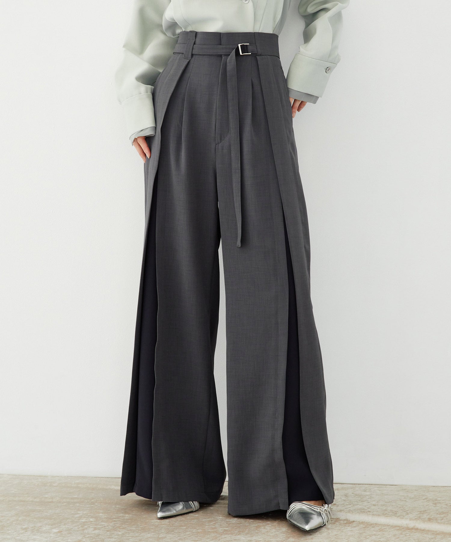 【セットアップ対応】ラップレイヤーワイドパンツ