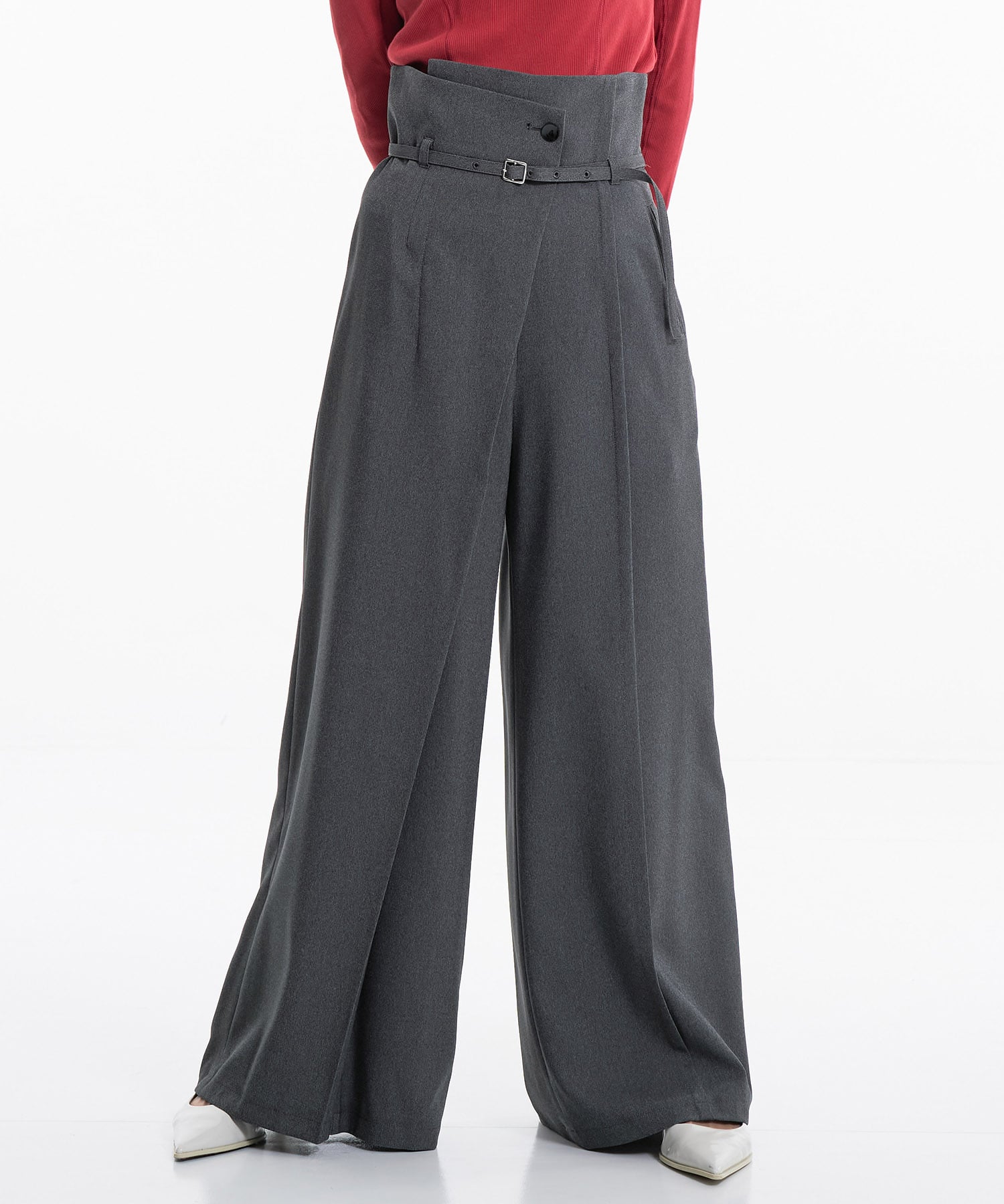 HAKAMAベルトワイドパンツ