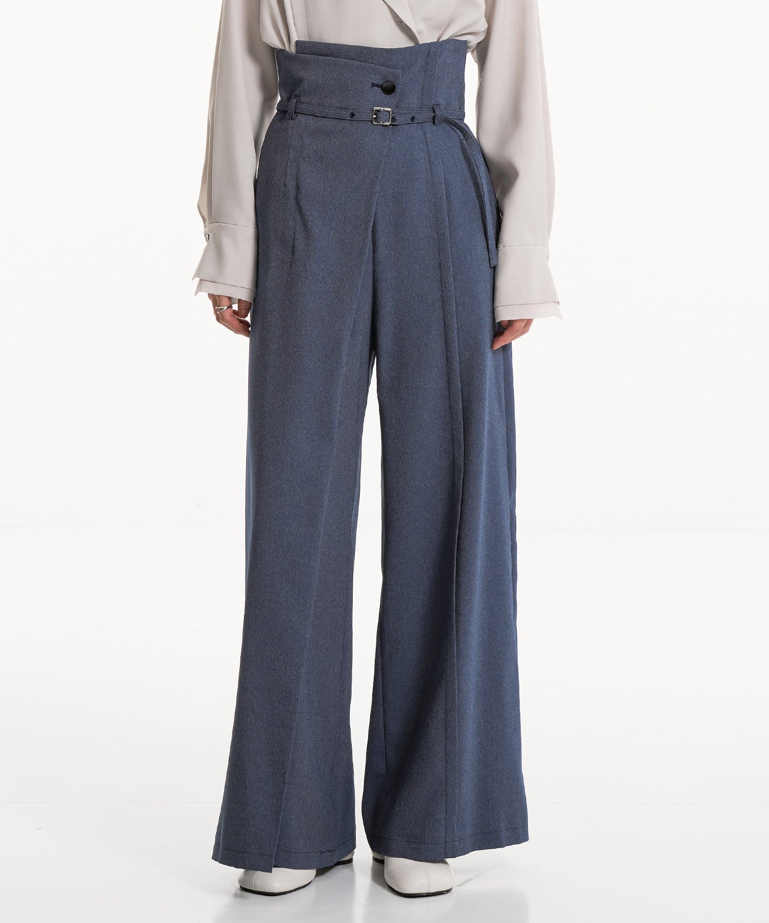 HAKAMAベルトワイドパンツ