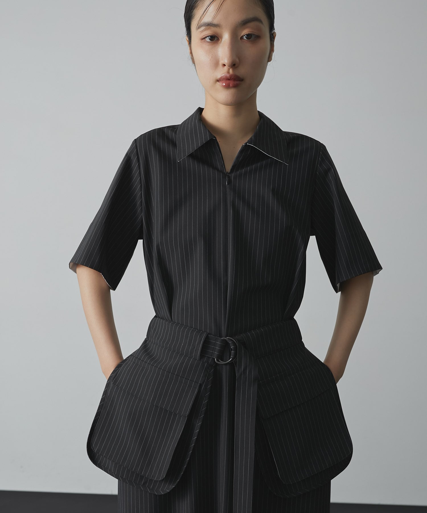 Cargo Belted Shirt Dress