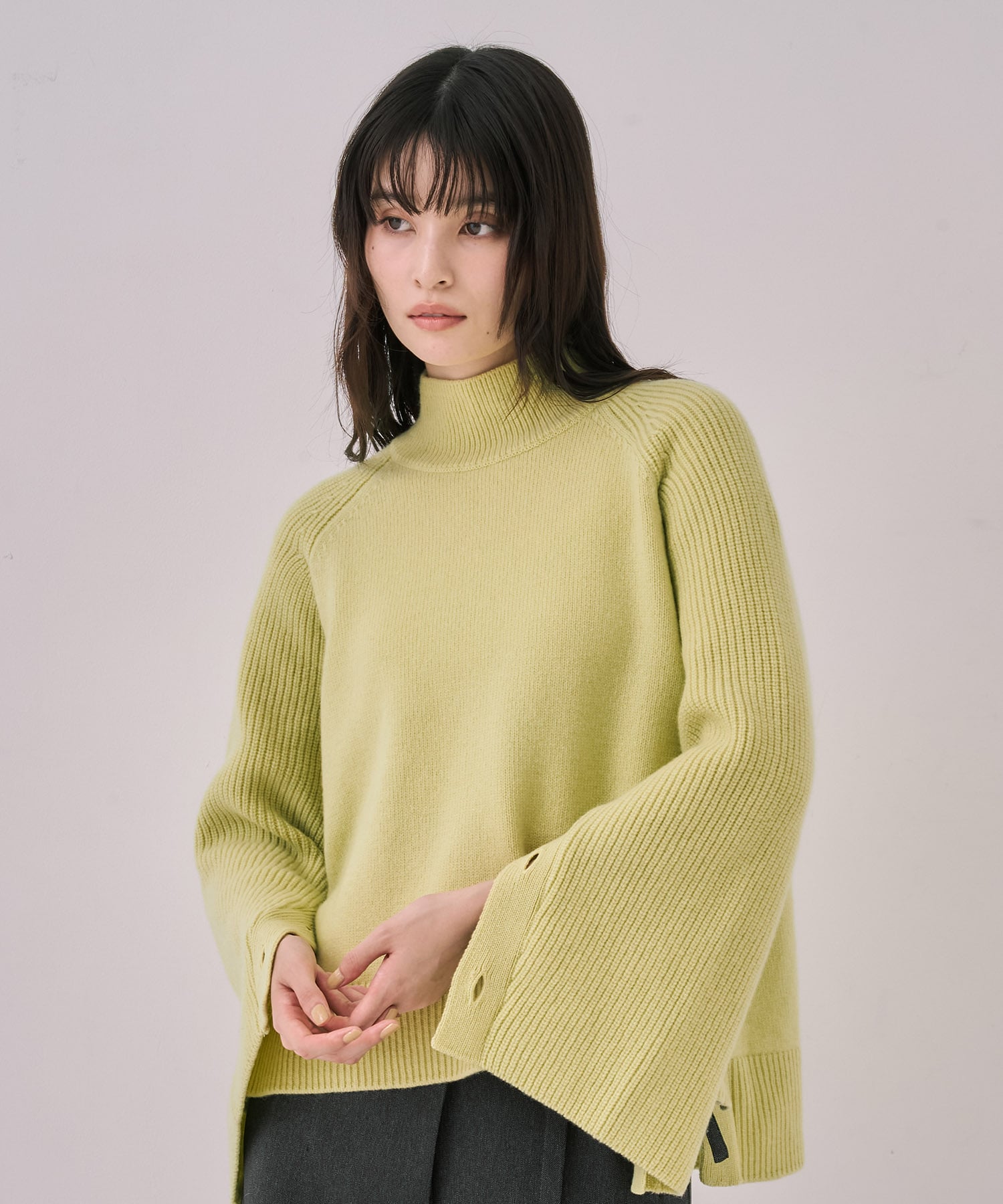 【WEB先行発売】サイドボタンウールカシミヤPO