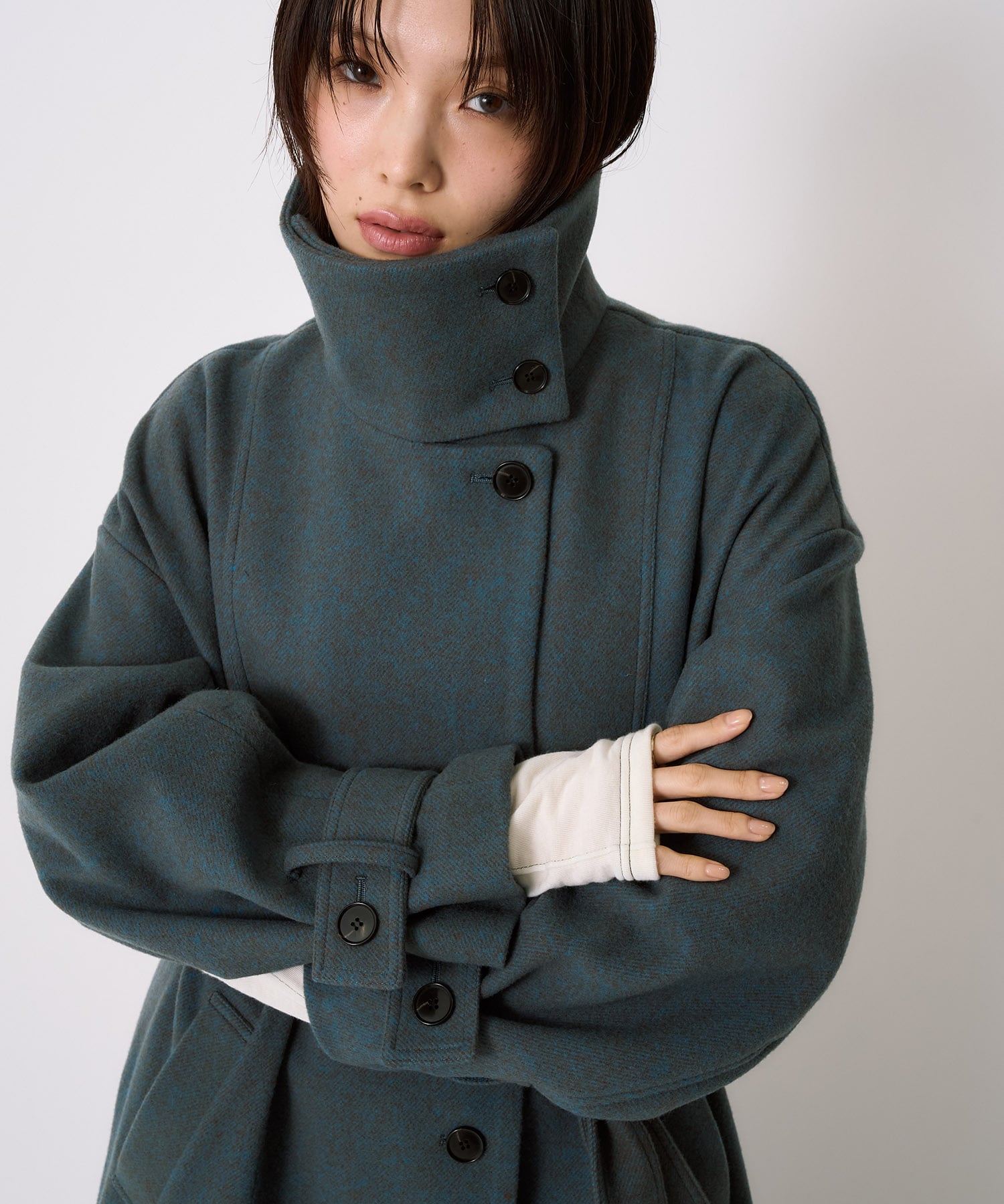 【WEB先行予約受付】スタンドカラーロングコート