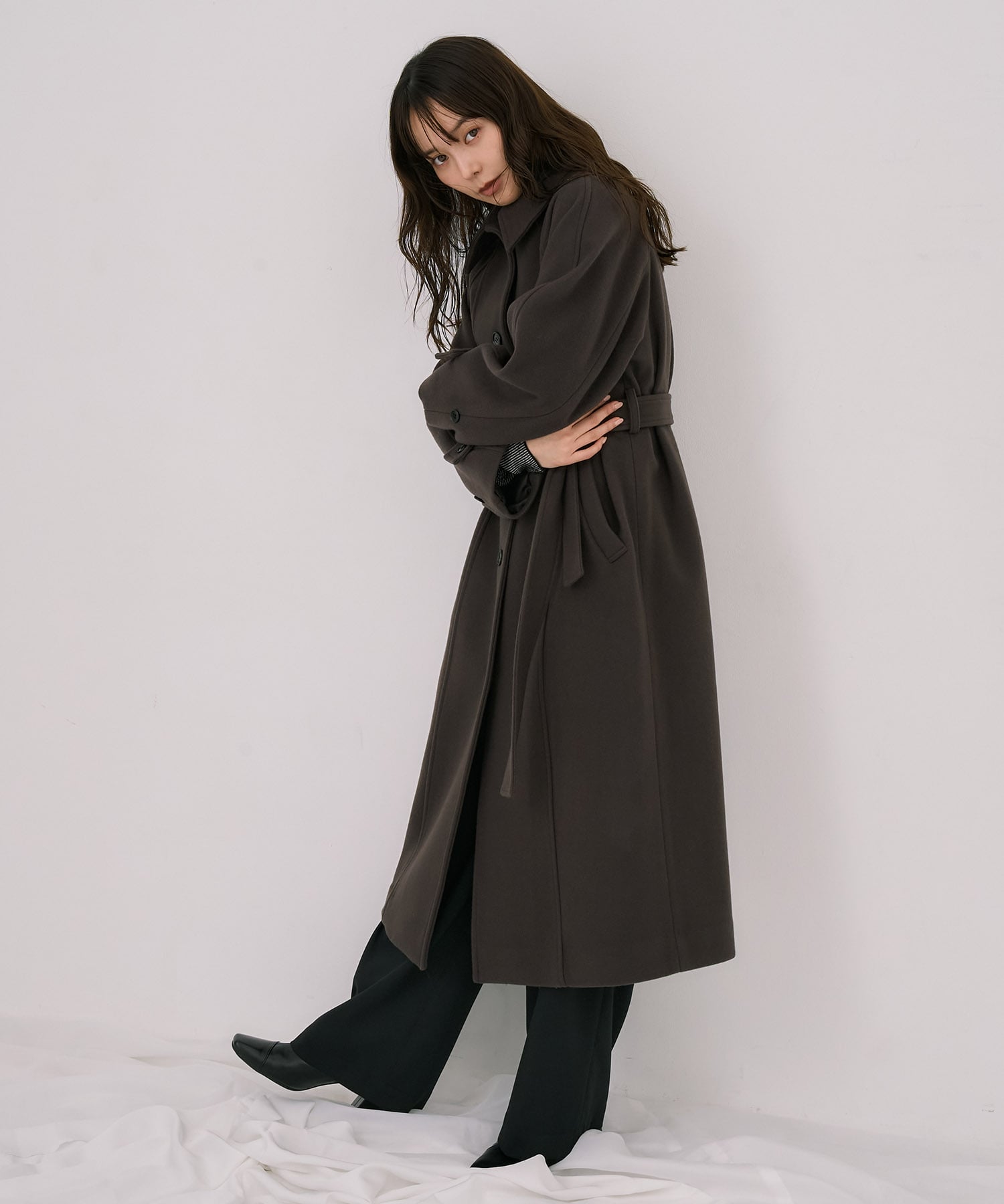 〈残りわずか〉【WEB限定】2wayウールロングコート