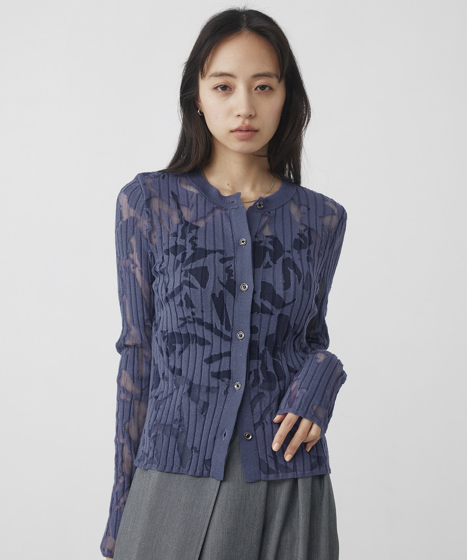 オパールニットカーデプルオーバー