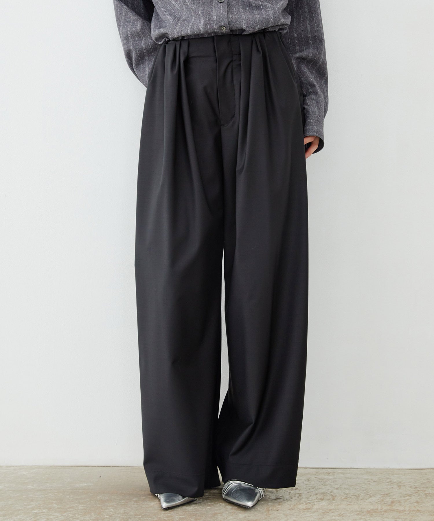 Super120s Wool Relax Trousers
