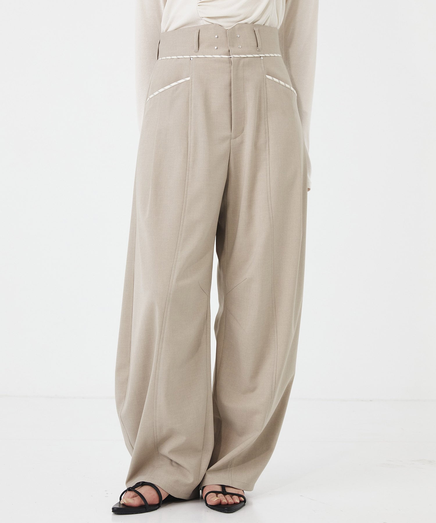 【WEB限定｜セットアップ対応】メランジノッチベルトコクーンPT