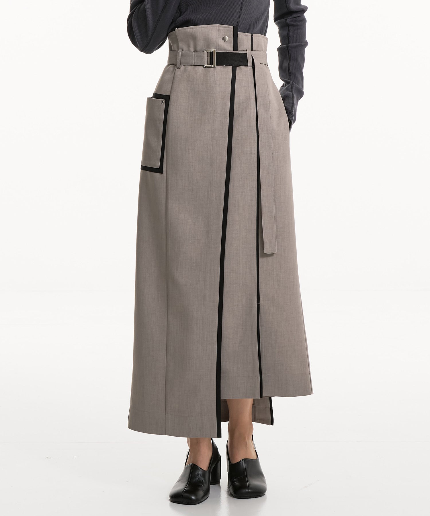 バイカラーアシメタイトスカート