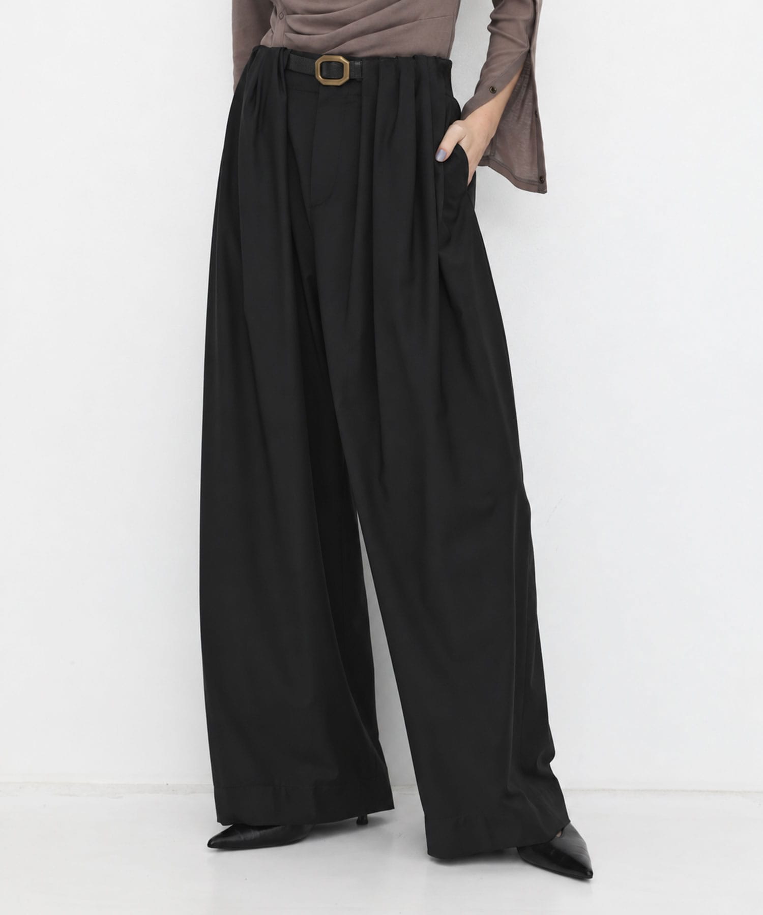 Super120s Wool Relax Trousers