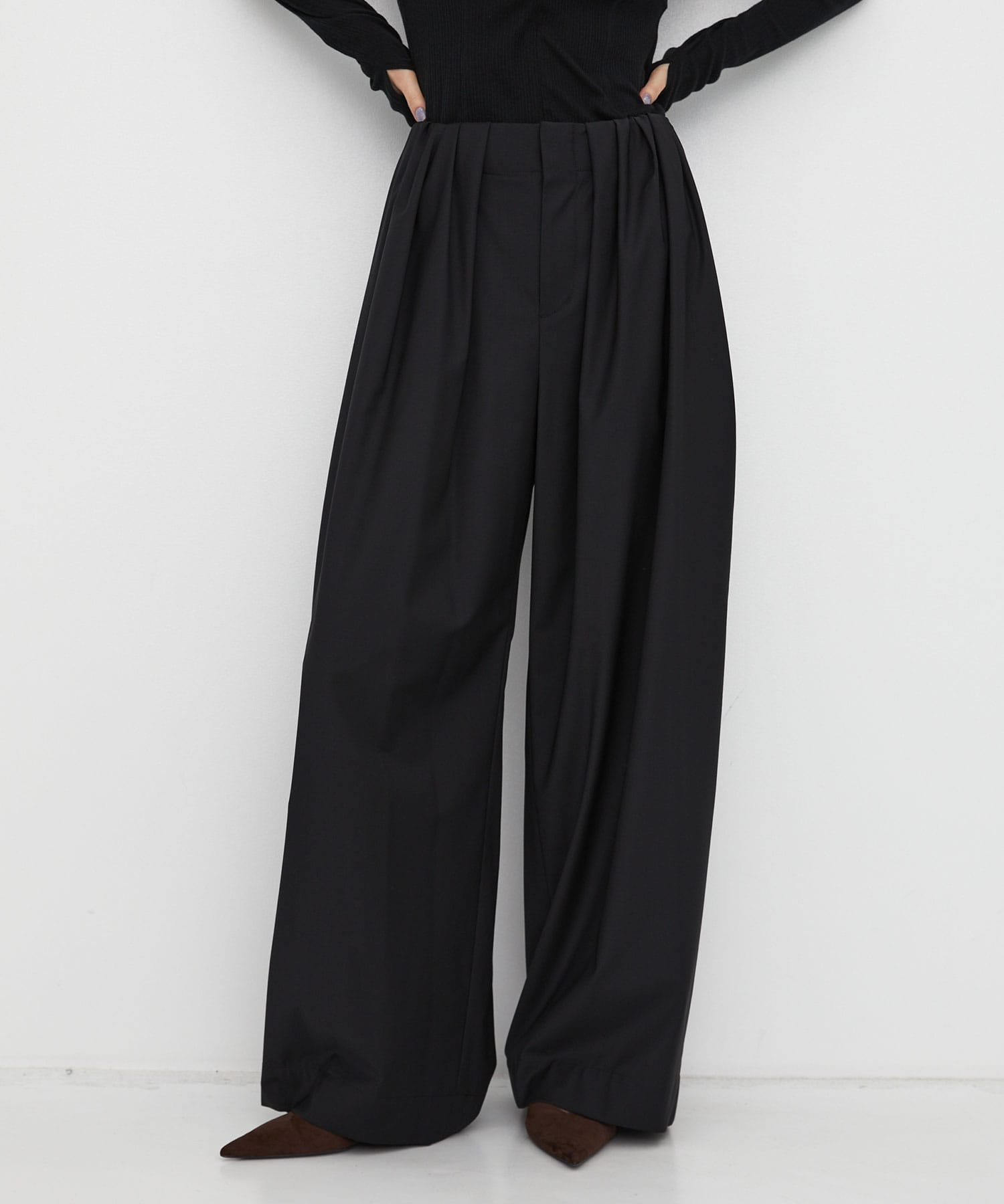Super120s Wool Relax Trousers
