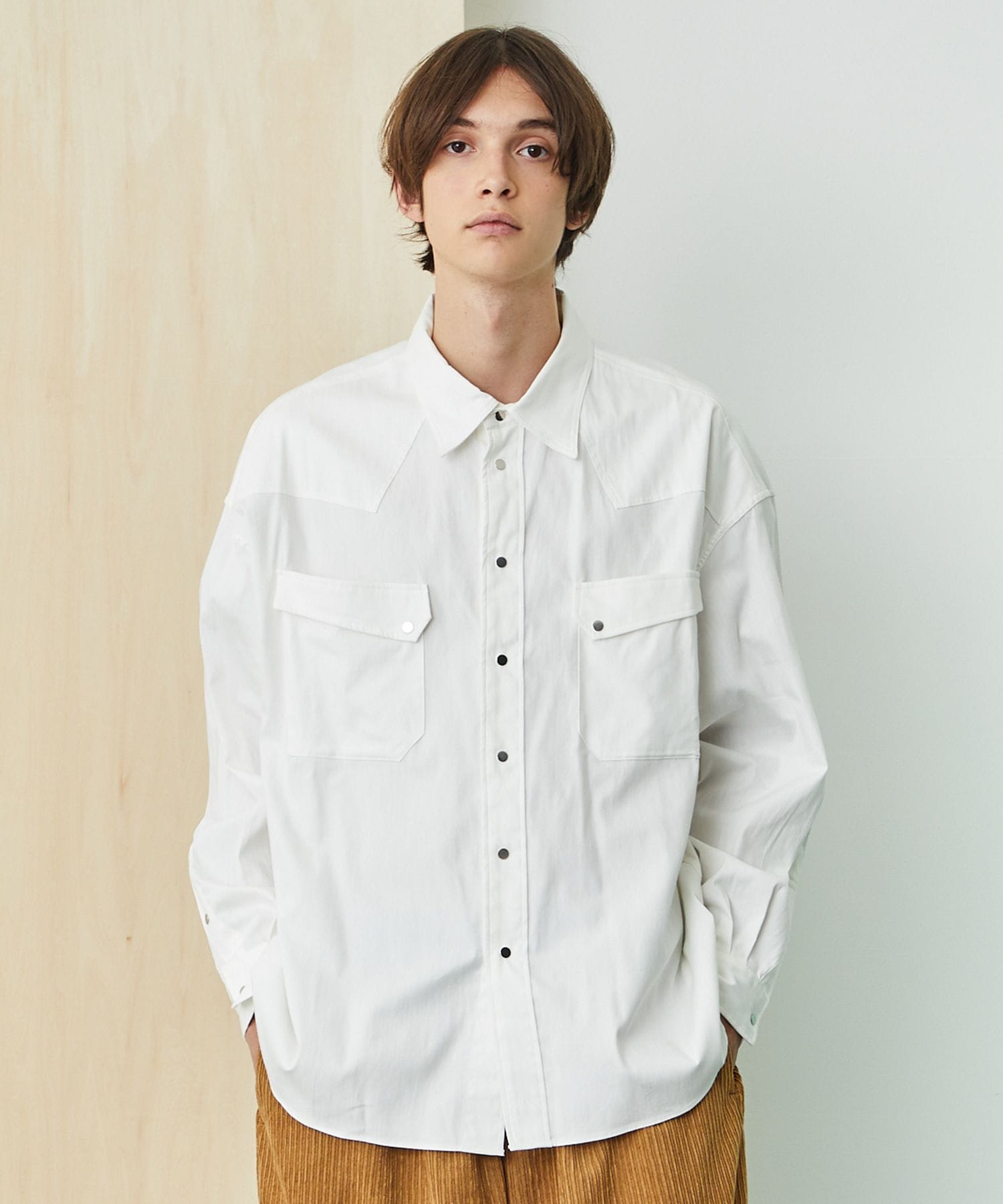 オーバーサイズデニムウエスタンシャツ 1 Off White Mens United Tokyo Online Store