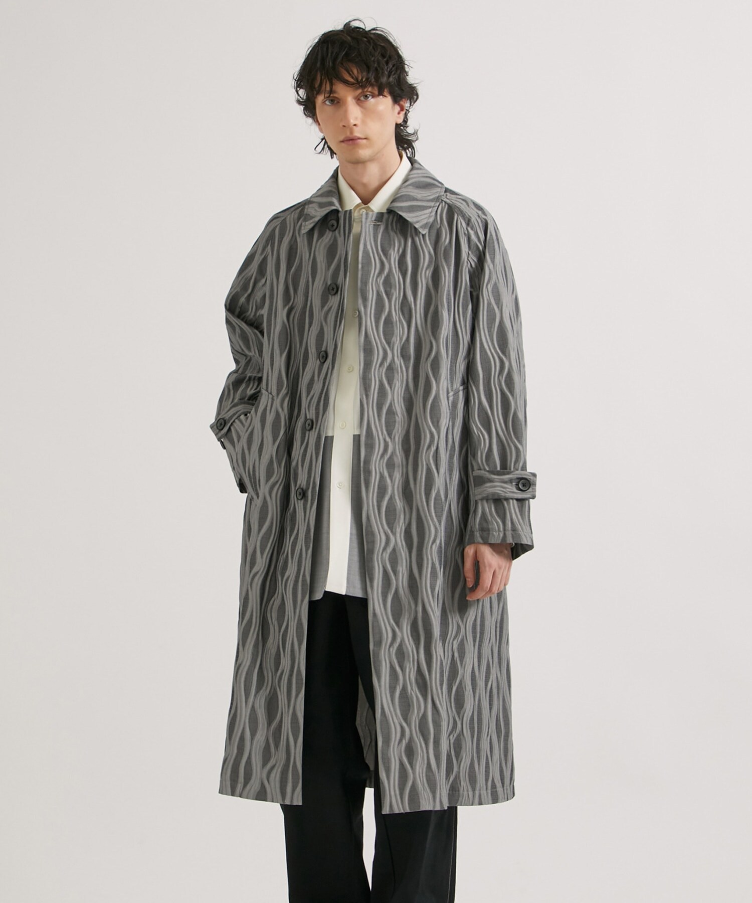 fukure jacquard coat