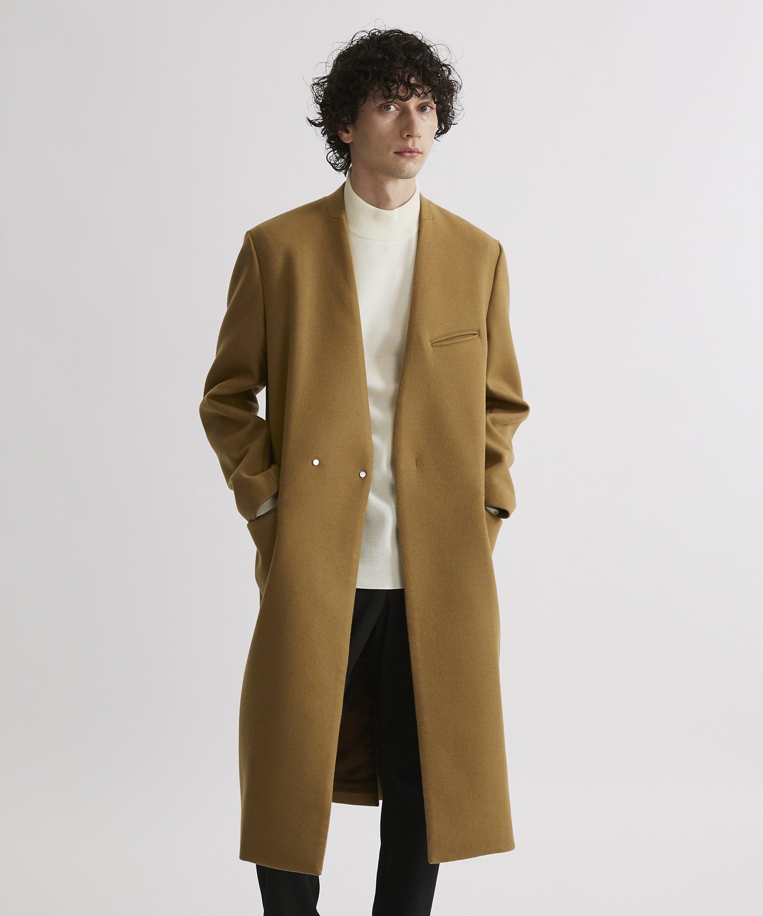 日本製 UNITED TOKYO Long bal collar coat-