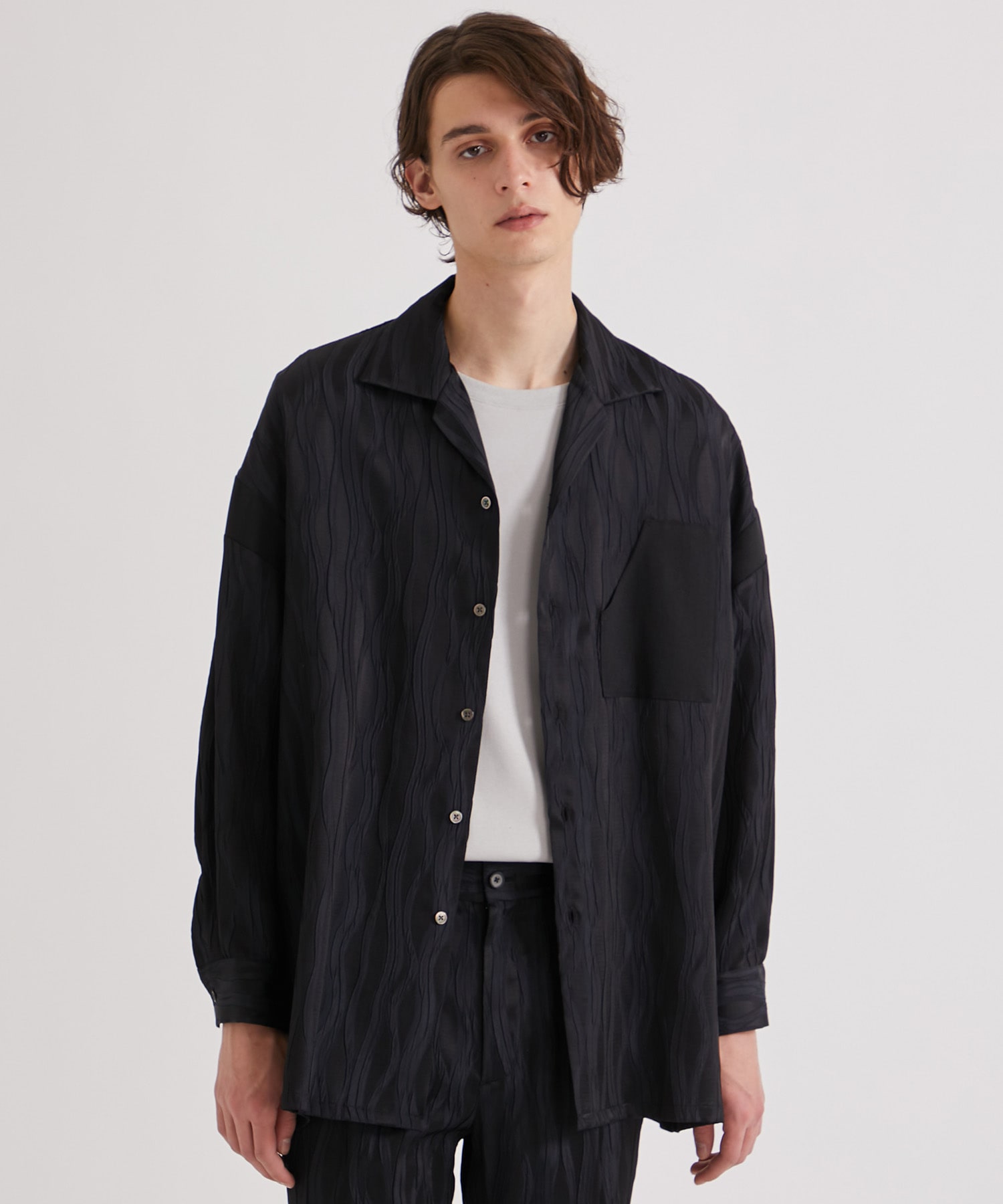 fukure jacquard over shirt