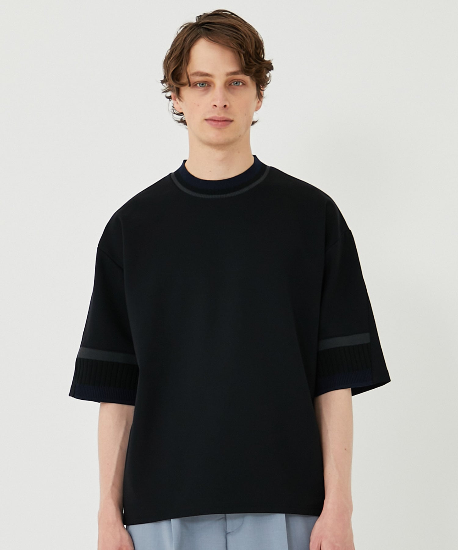 リブコンビニットTシャツ（半袖）