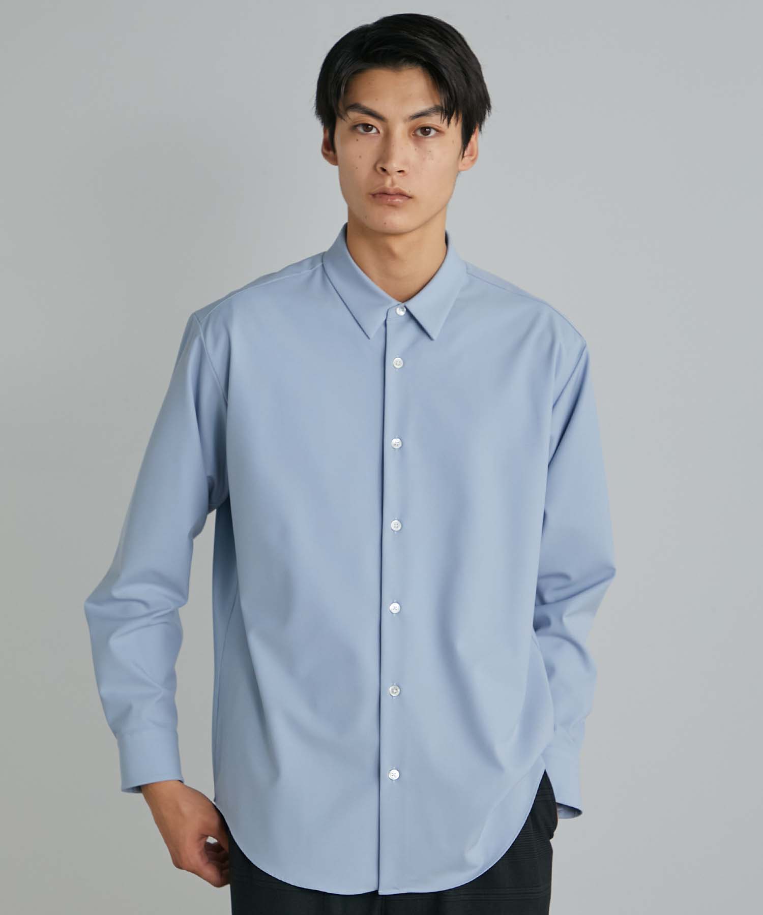 High twist ストレッチ レギュラーカラーSH
