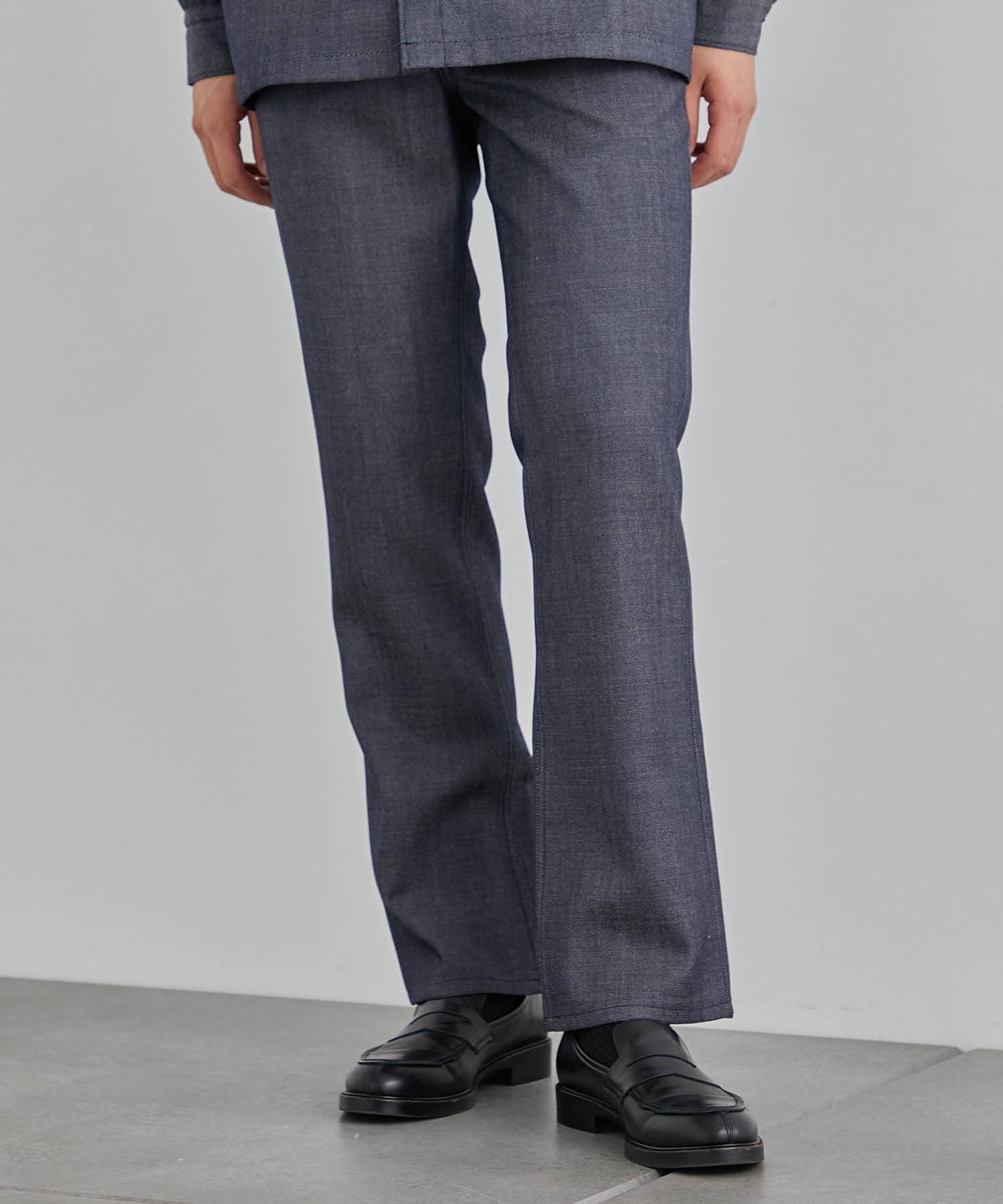 WOOL DENIM セミフレアパンツ