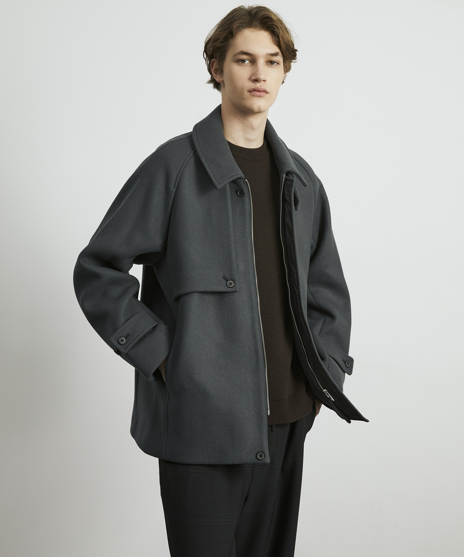 超撥水 SUPER 140's 2way トレンチブルゾン
