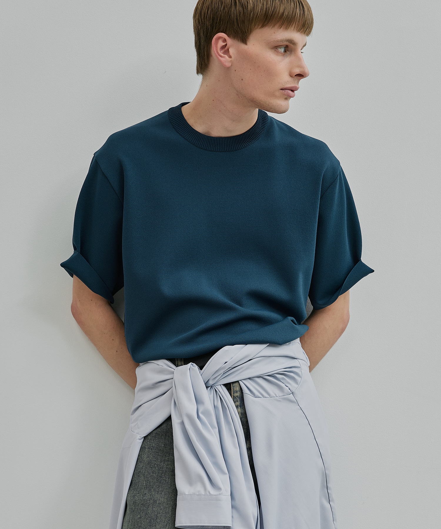 18G サーブルストレッチクルーネックTee