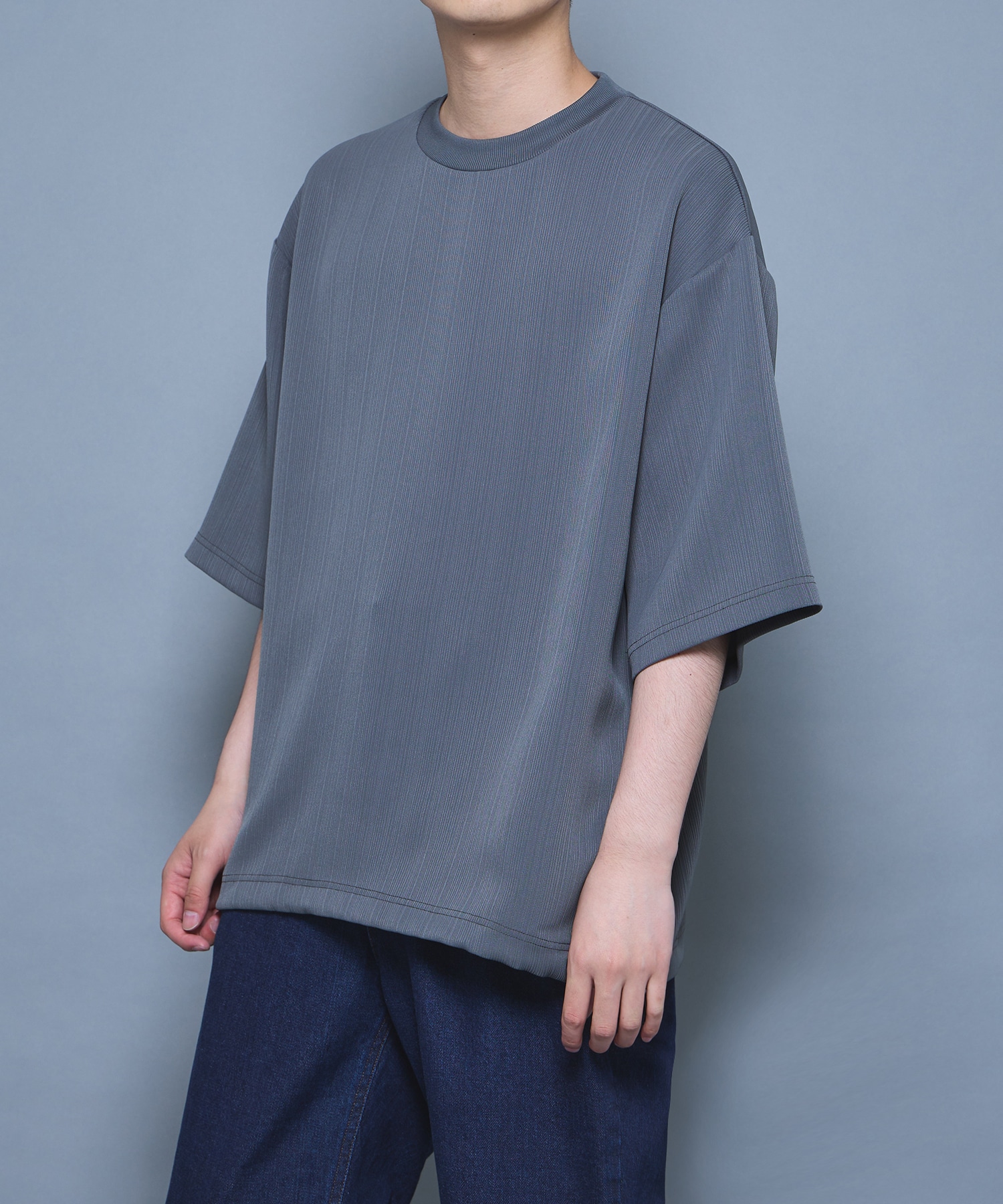 CORD PLEATS Tシャツ