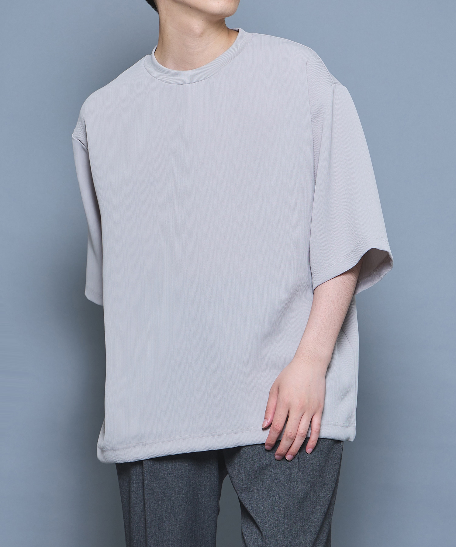 CORD PLEATS Tシャツ