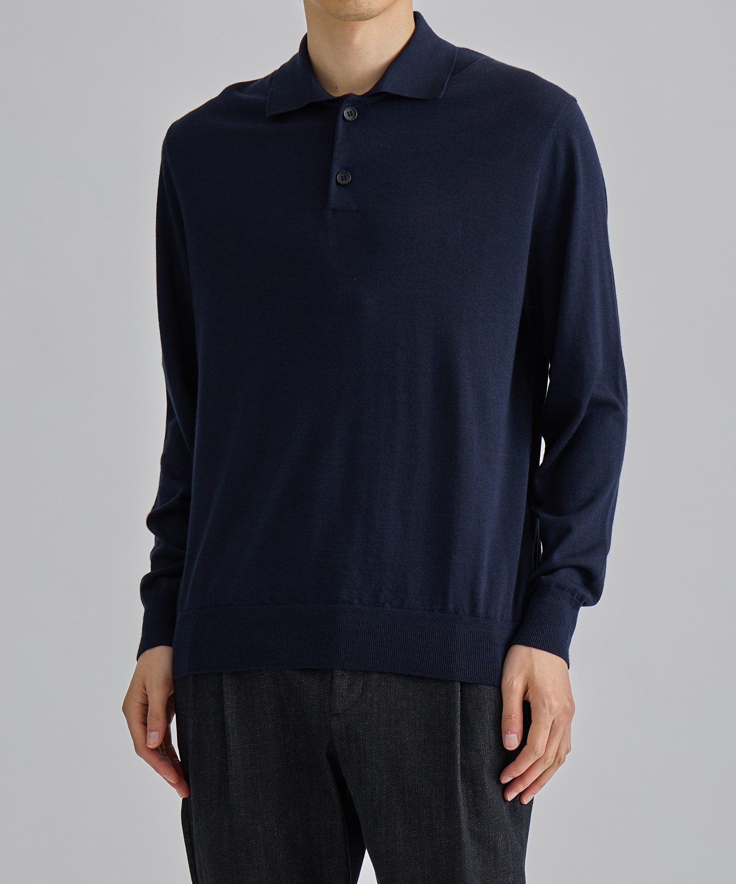 LORO PIANA CASHMERE SILK KNIT POLO