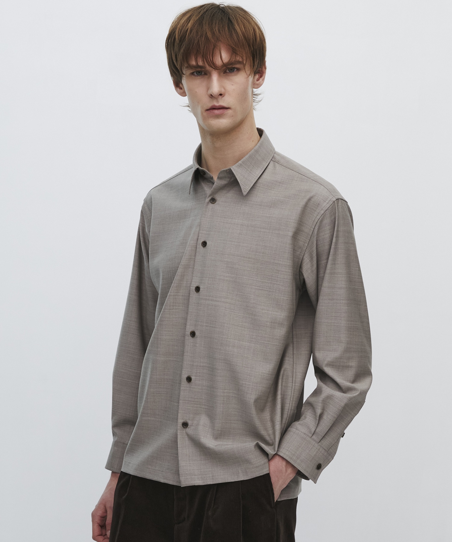 〈2026SS｜残りわずか｜再入荷なし〉SUPER 140's SCALE OFF WOOL シャツ