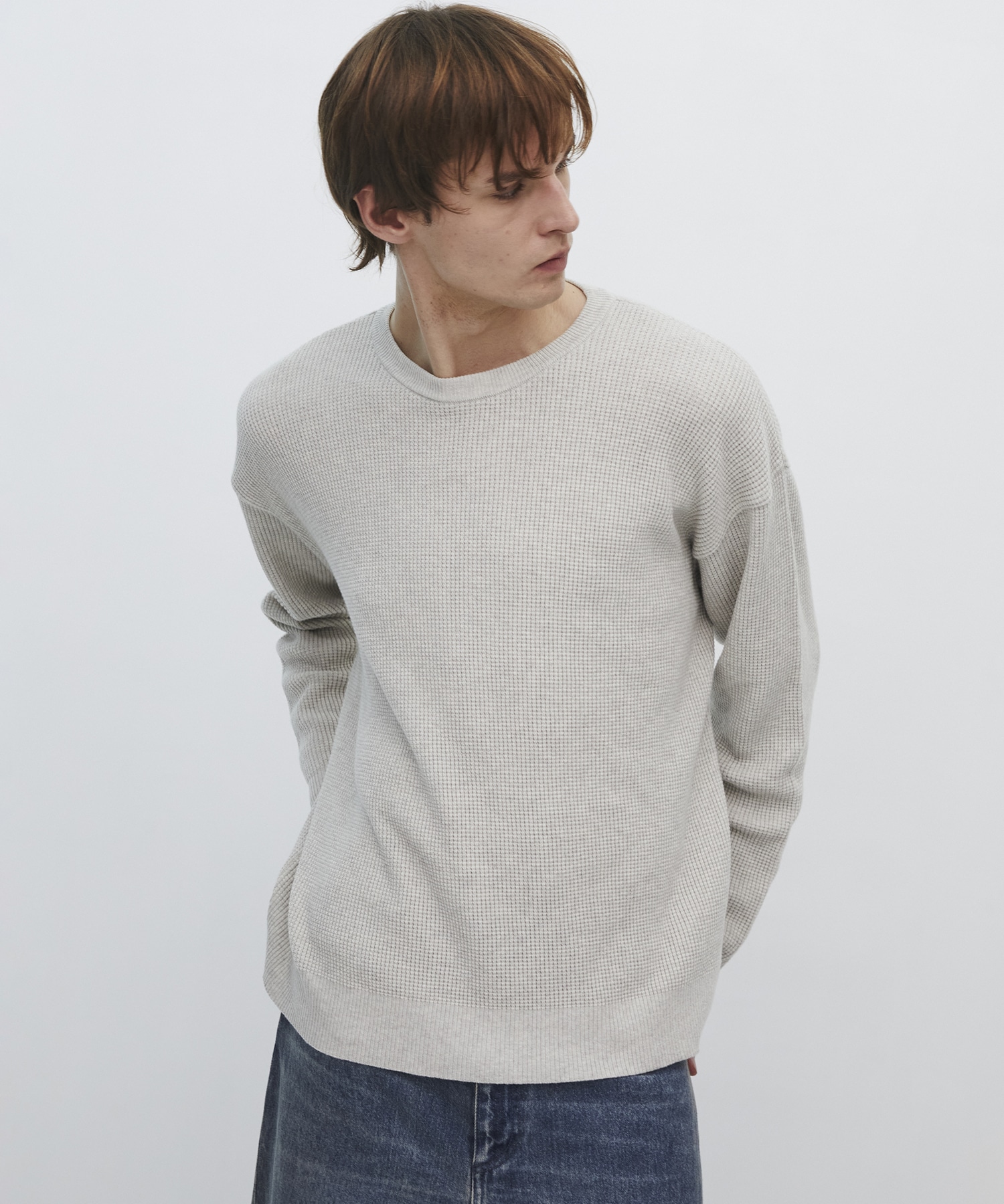 〈2026SS｜残りわずか｜再入荷なし〉COTTON CASHMERE ワッフルニット