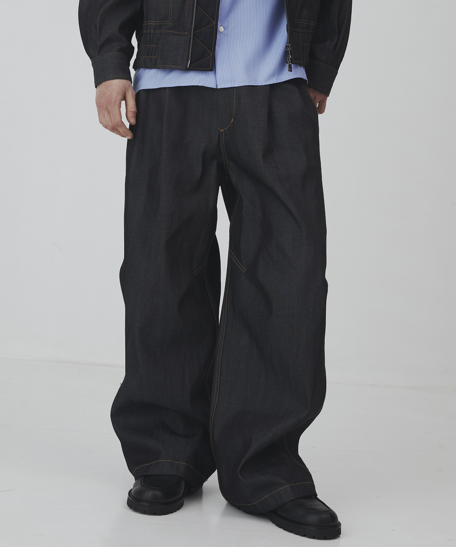 〈2026SS｜数量限定〉SUPIMA DENIM×LIMONTA パラシュートパンツ