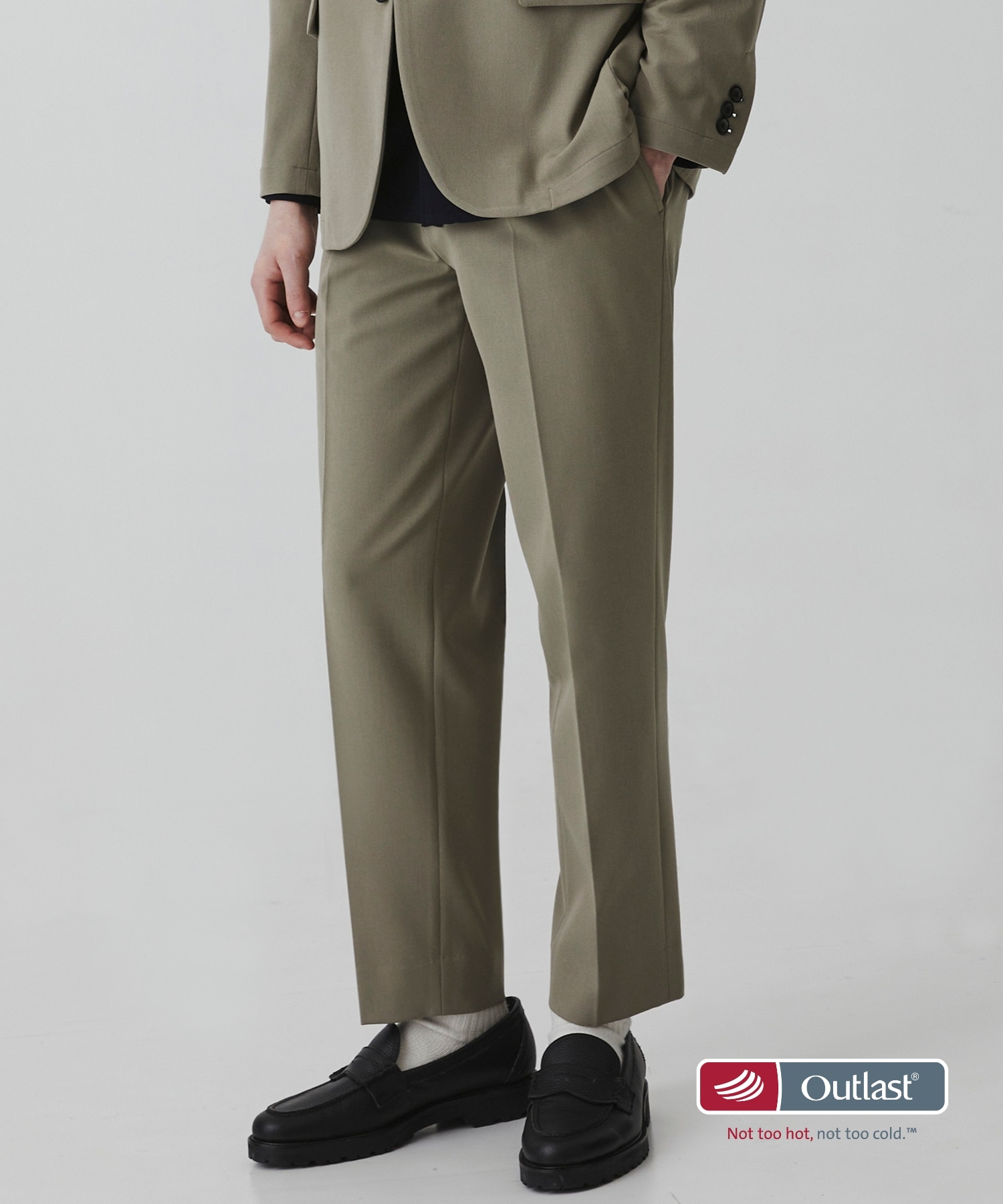 アウトラスト キープクリース 1タック ストレートパンツ
