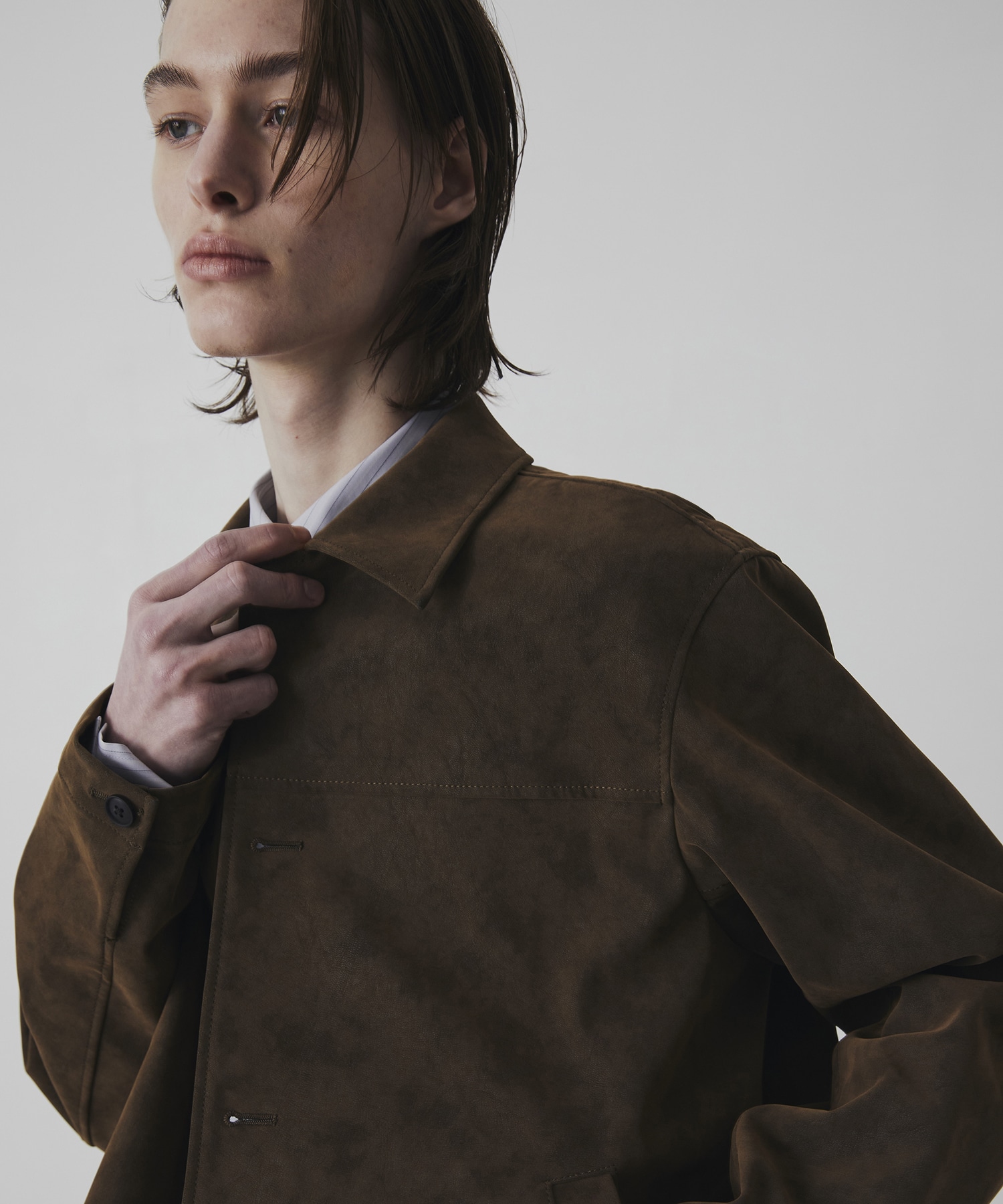 〈残りわずか｜再入荷なし〉フロッキースエード カバーオール