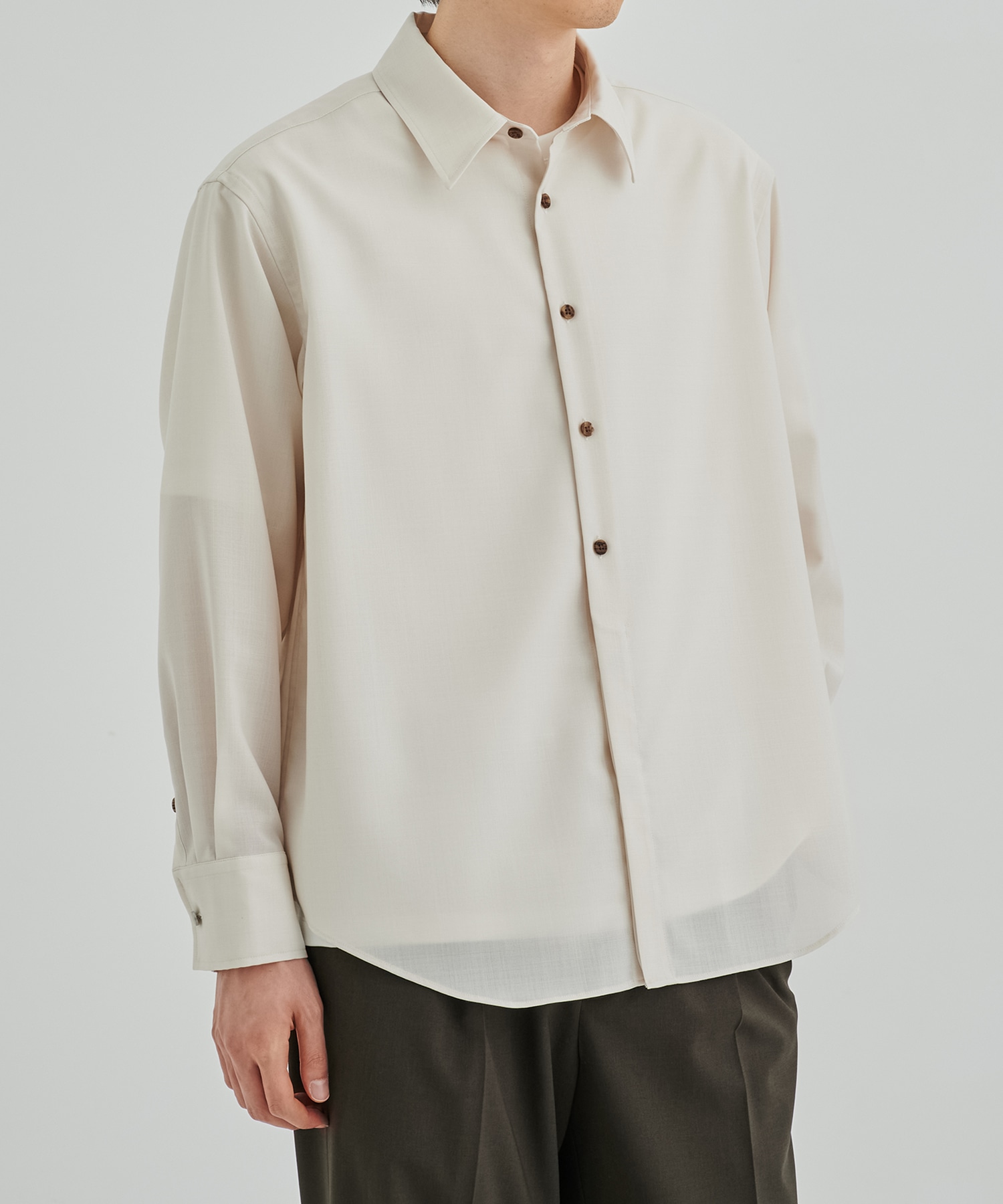 SUMMER WOOL ロングスリーブシャツ