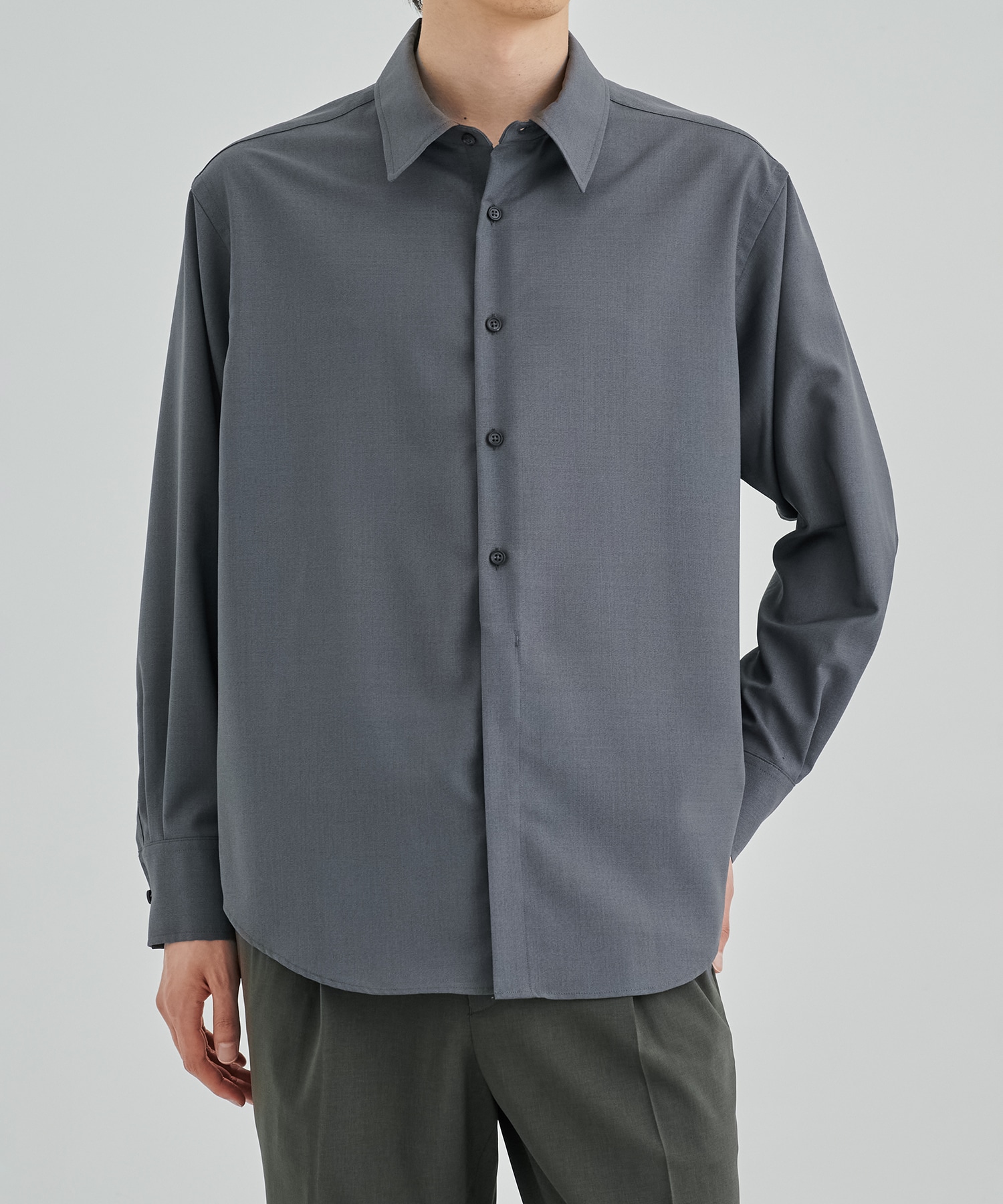 SUMMER WOOL ロングスリーブシャツ