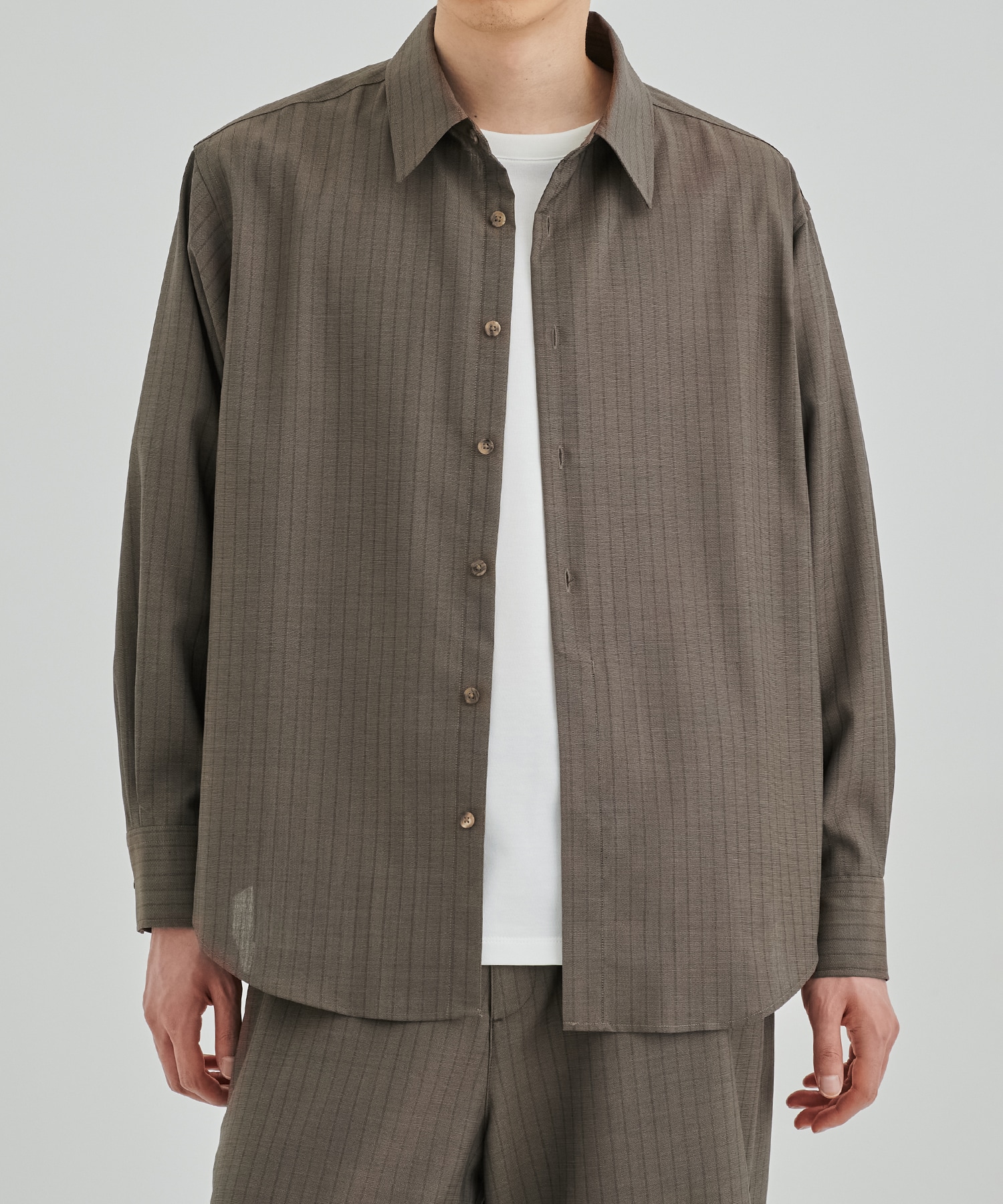 SUMMER WOOL ロングスリーブシャツ