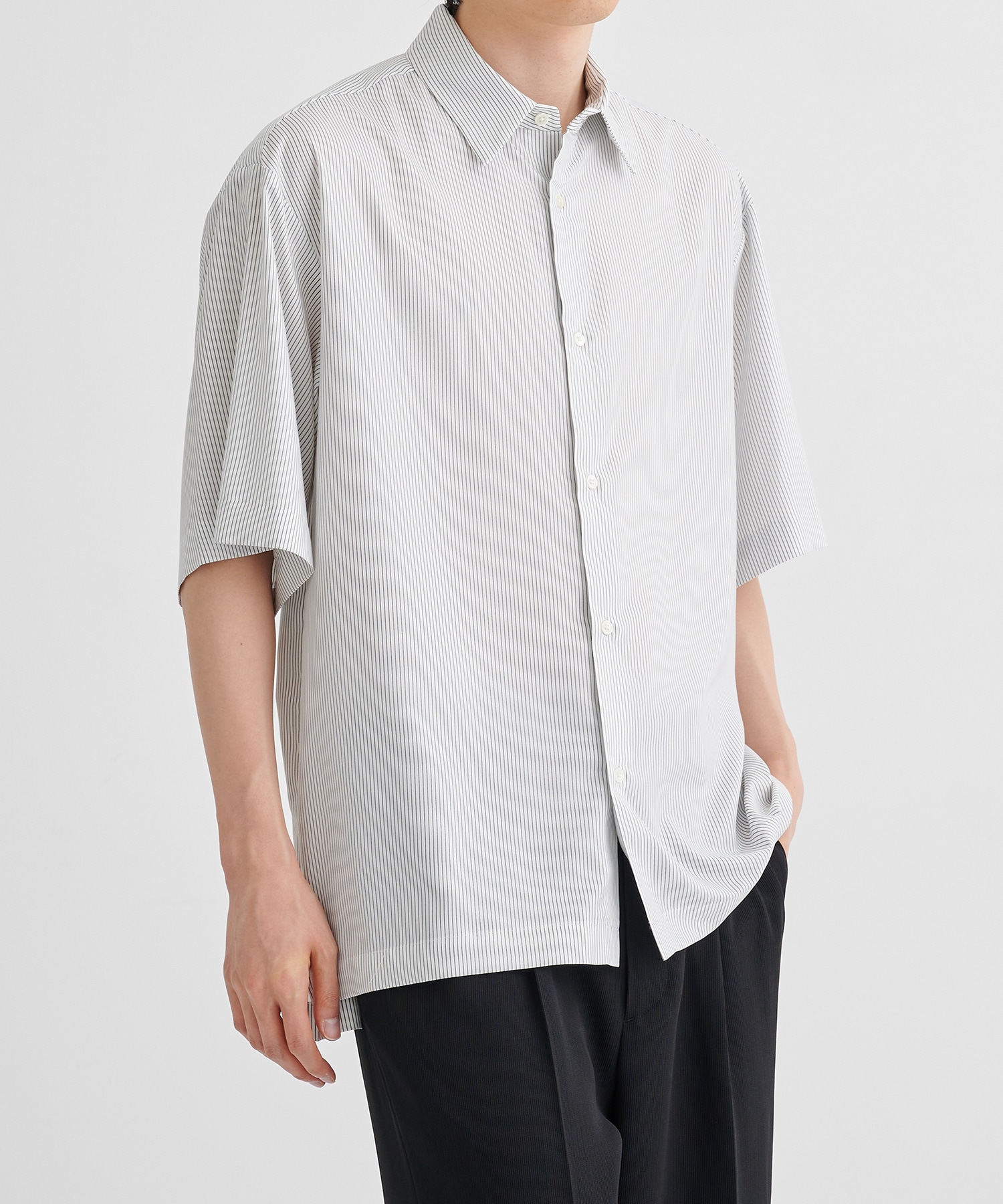 【WEB限定 先行予約】DRY RAYON ストライプショートスリーブシャツ